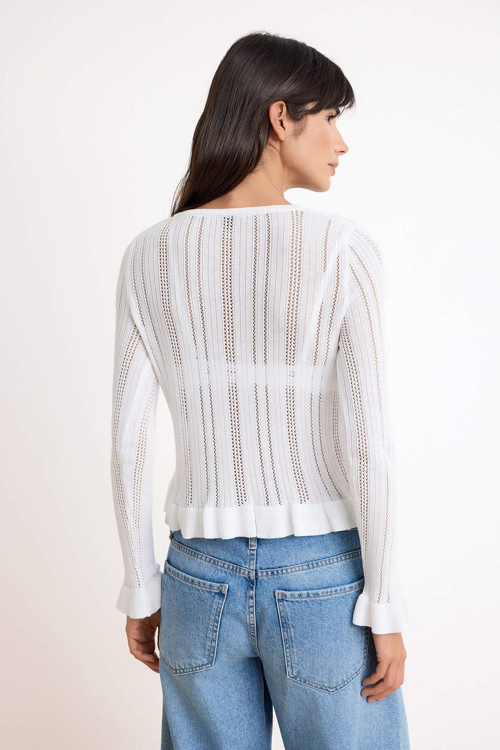 Ekru Bisiklet Yaka Etek Ucu Detayl? Triko H?rka TWOSS26HI00015 - Trendyolmilla фото 4