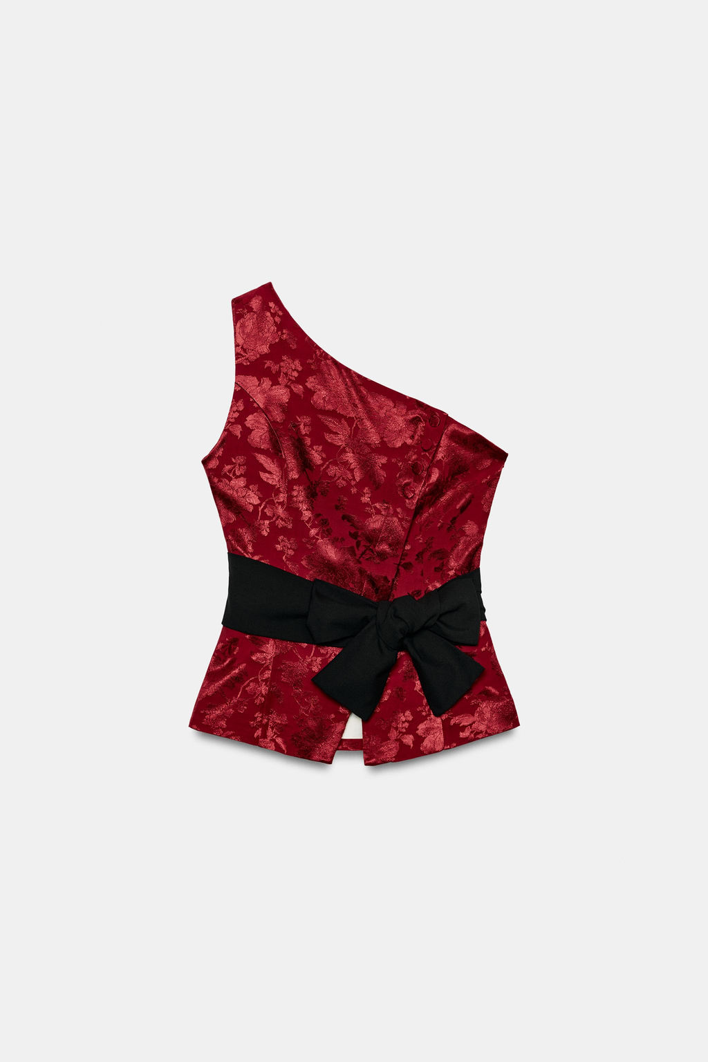 TOP ASIM?TRICO JACQUARD CINTUR?N / Burdeos