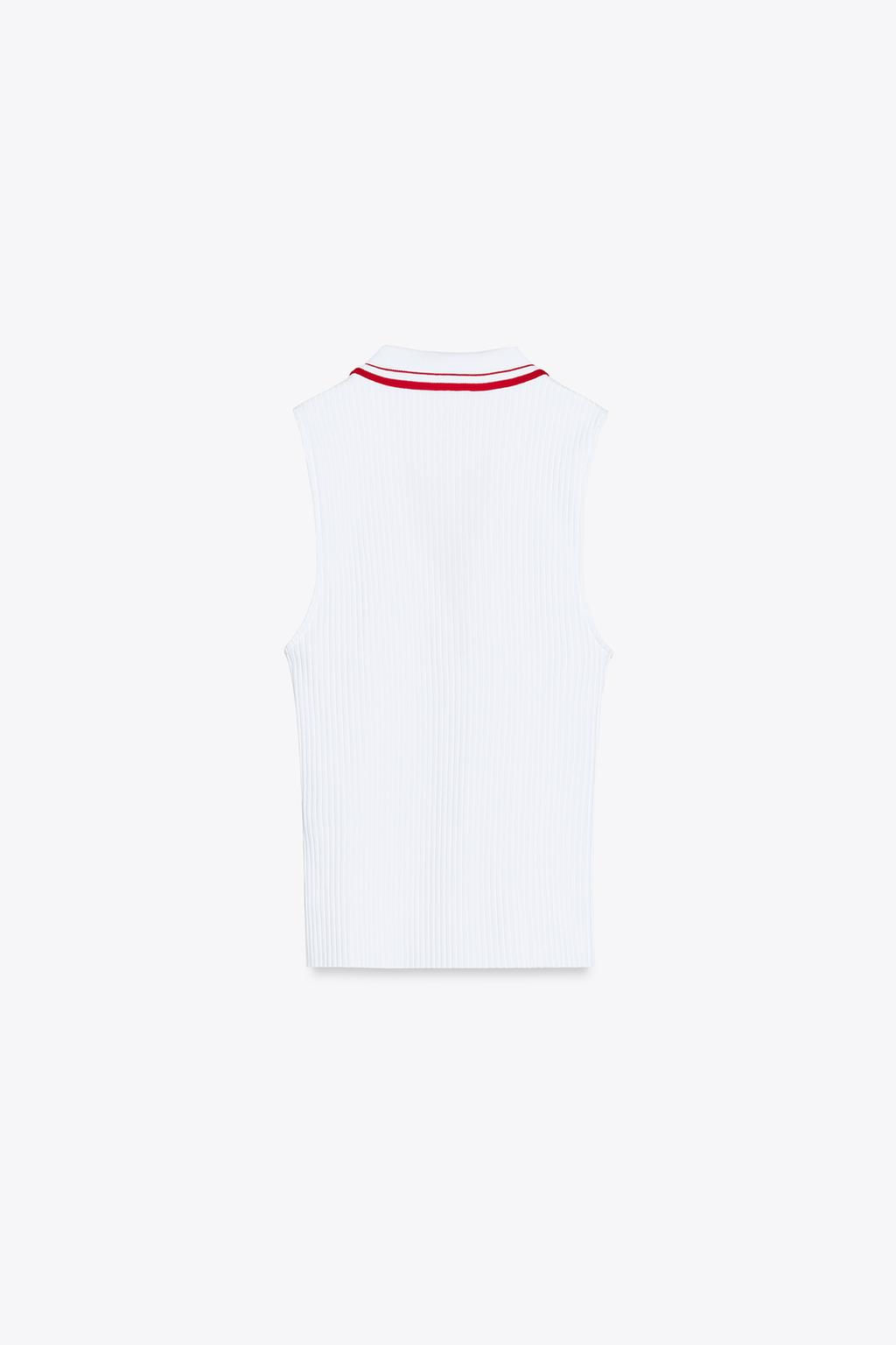 RIBBED POLO SHIRT - Zara фото 22