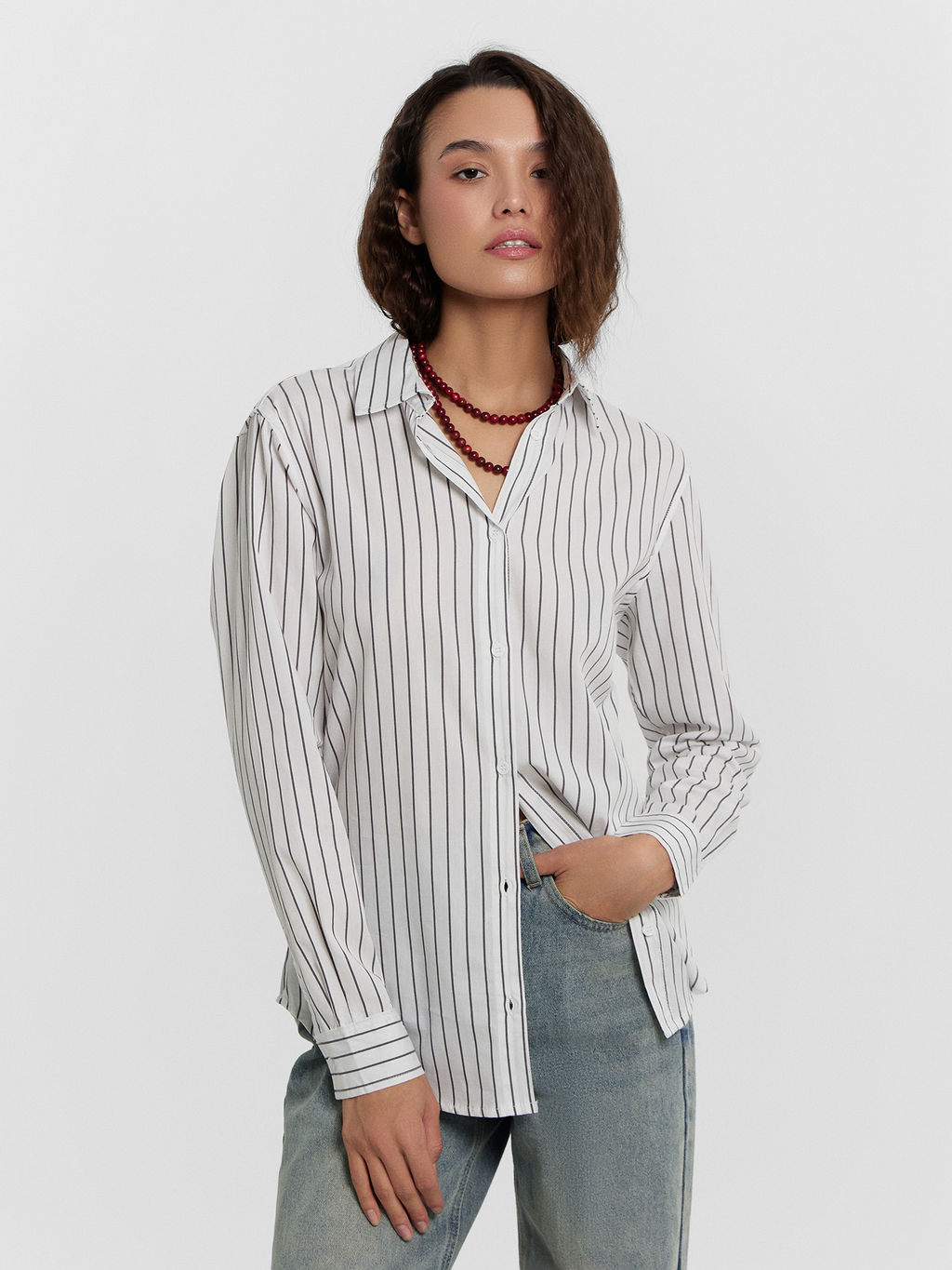 Рубашка женская в полоску