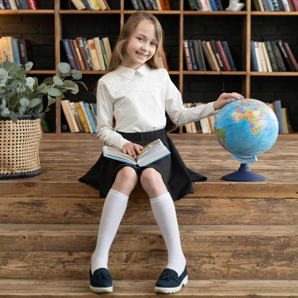 Джемпер детский школьный молочный Д-259 (140, 72)