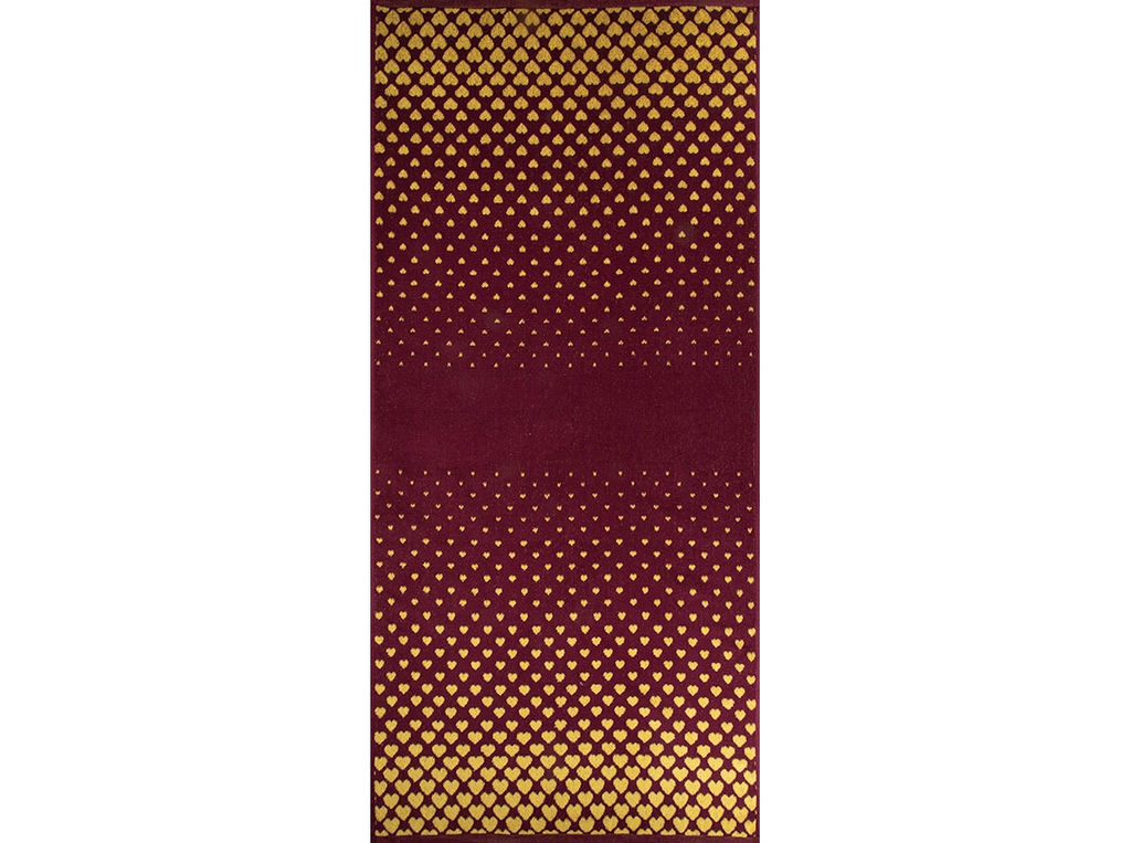 Полотенце махровое 6с102.411ж1 Градиент сердца(кр.дерево1) 67х150см