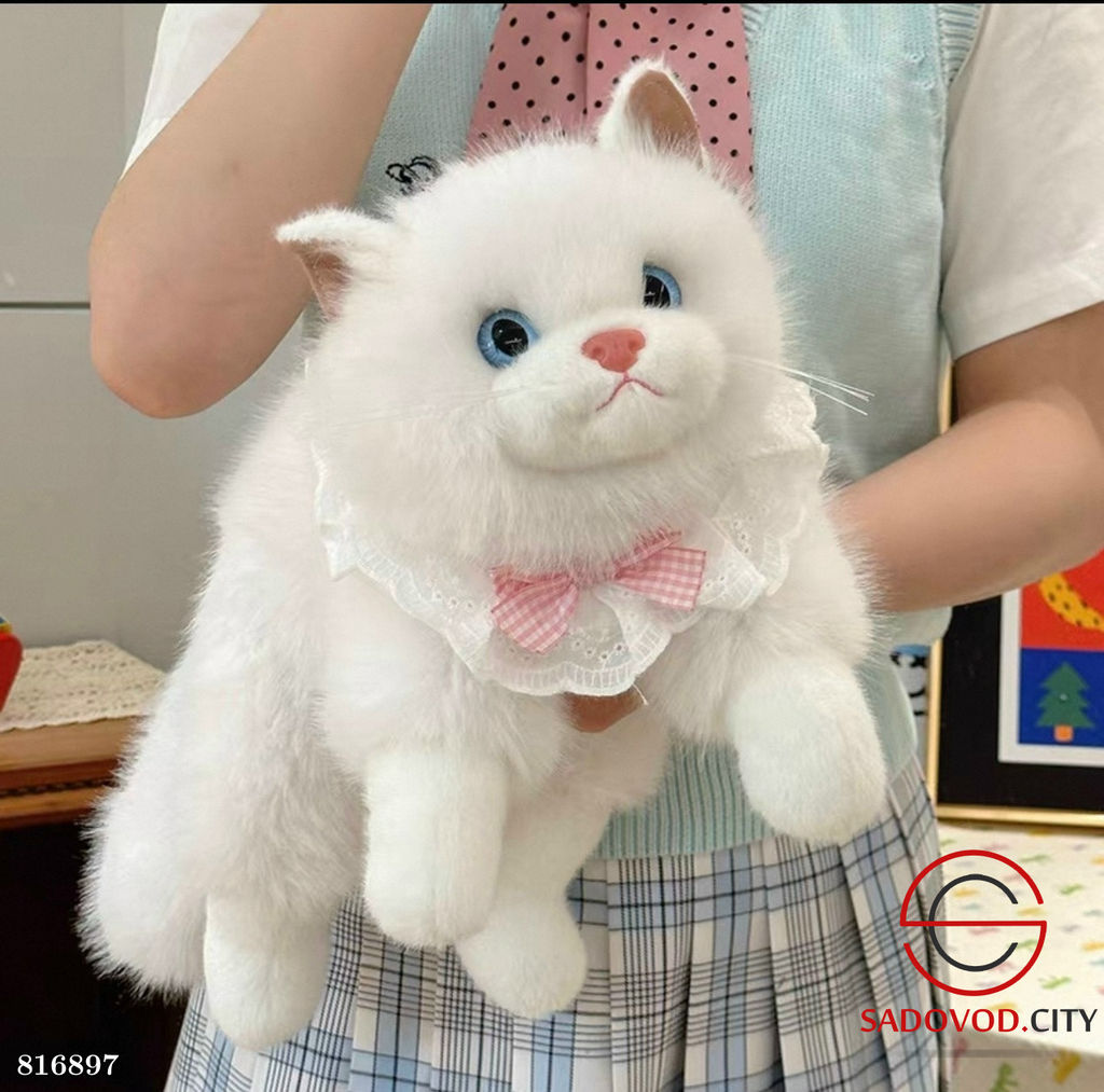 Мягкая игрушка кошка со звуком