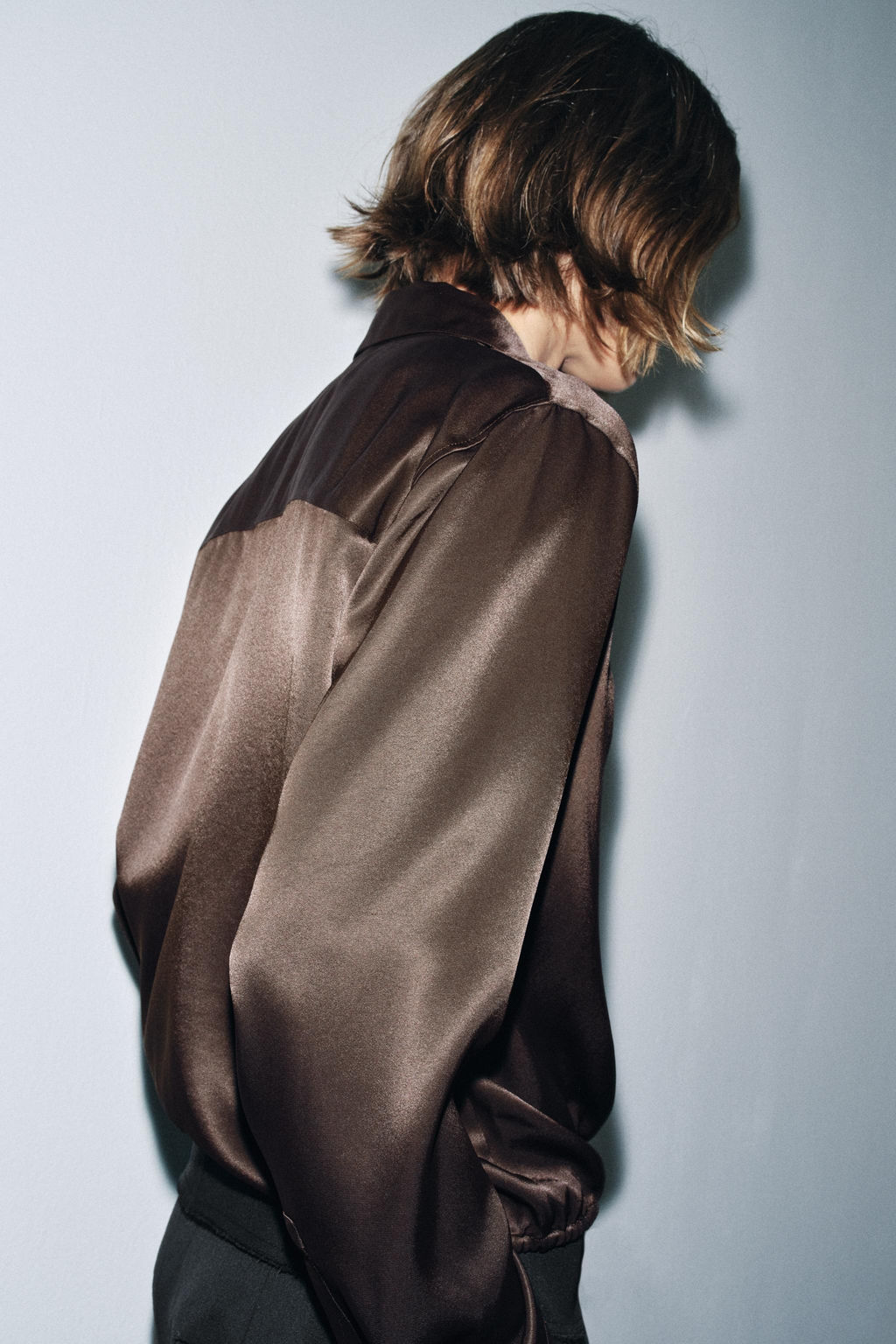 ZW COLLECTION SATIN BLOUSE WITH TIES - Zara фото 5