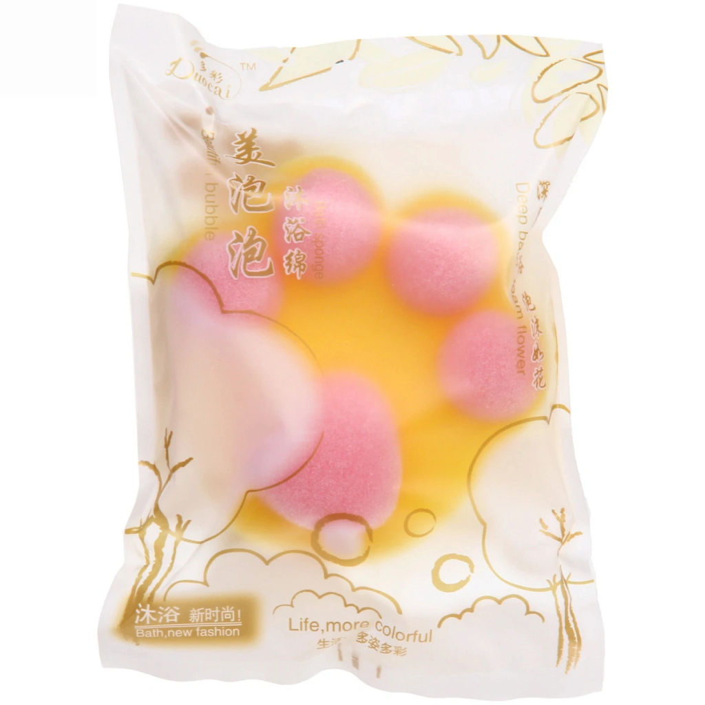 Цена за 3 шт. Губка для тела поролоновая детская фигурная "Sweet kids - Лапка Элис", 12*12 см (ZIP пакет)