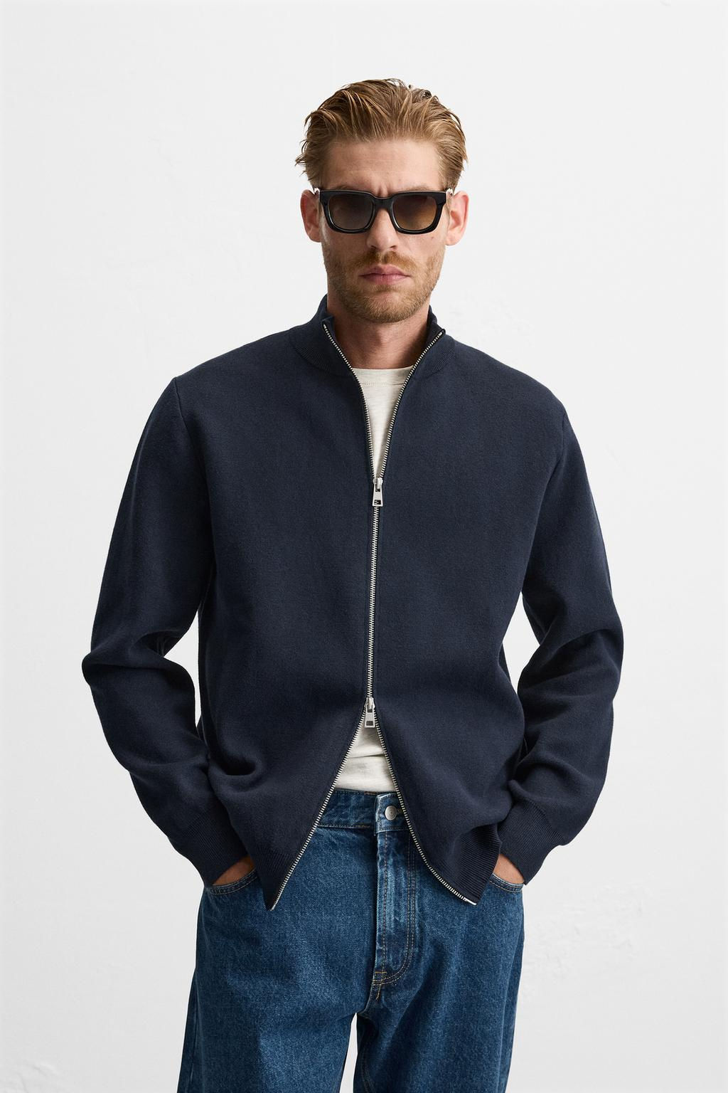 MOCK NECK CARDIGAN WITH ZIP - Zara фото 2