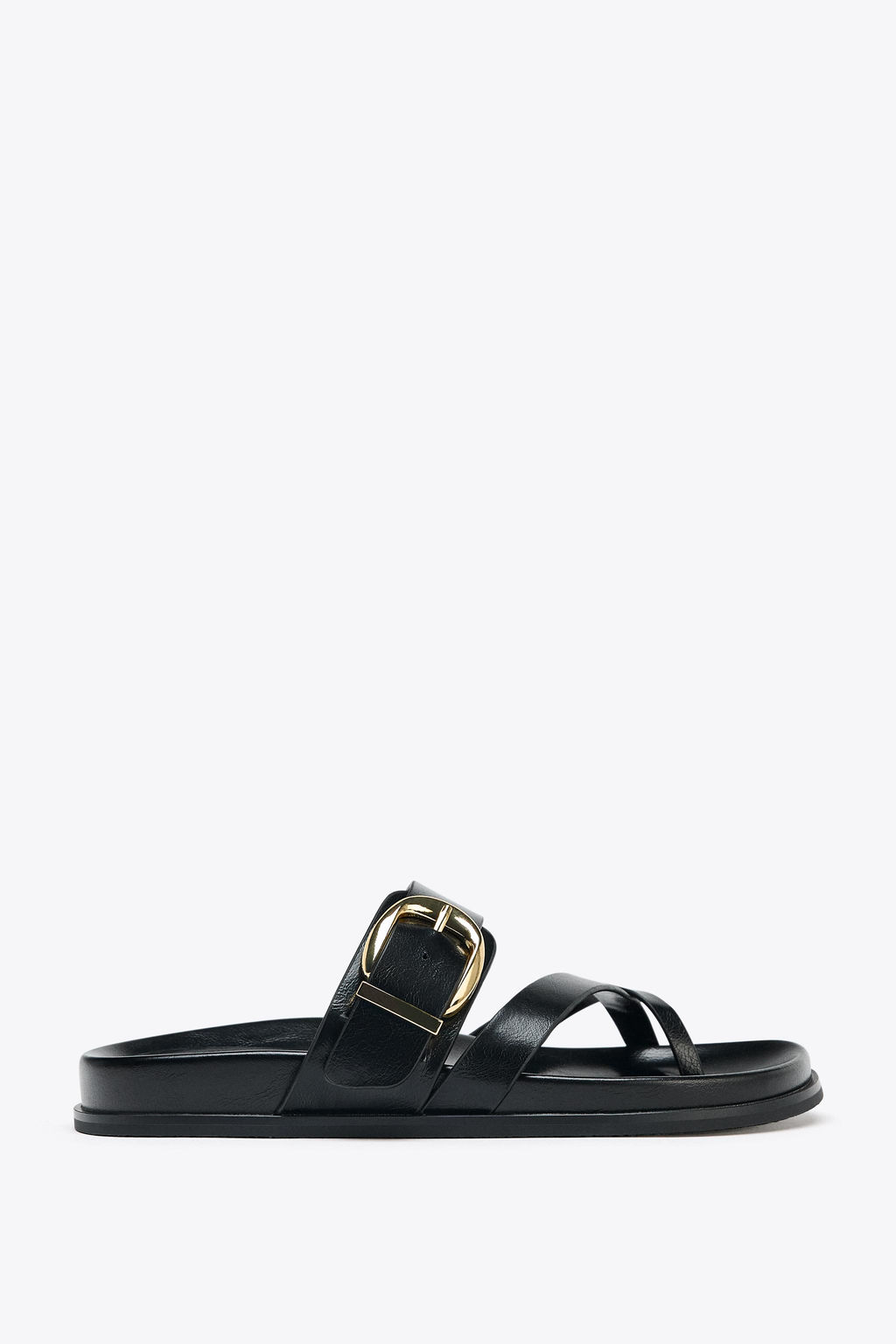 BUCKLED FLAT SANDALS