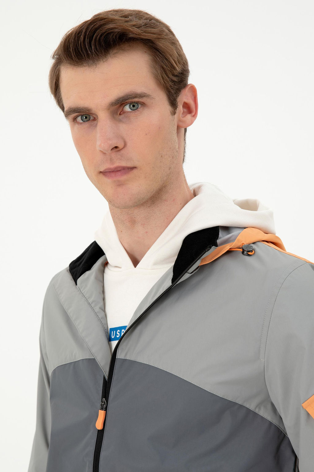 Пальто мужское U.S. Polo Assn серое  фото 9