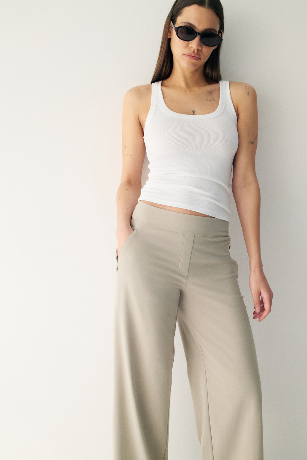 Pantal?n ancho Four-way stretch - H&m фото 8