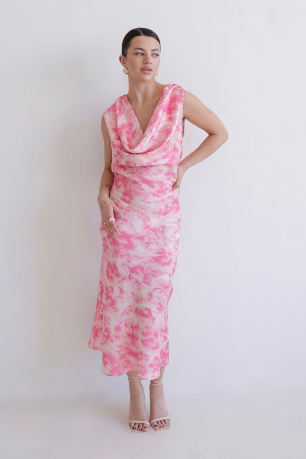 Martichelli Платье с вырезом по спинке в розовых оттенках  фото 11