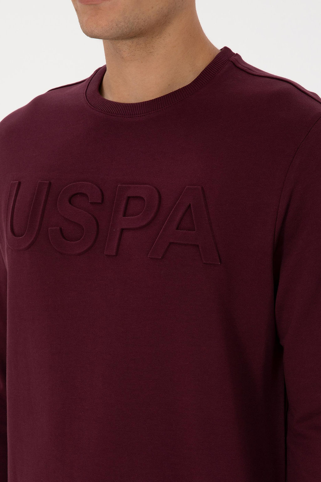 Erkek Bordo Basic Sweatshirt - U.s. polo assn фото 7