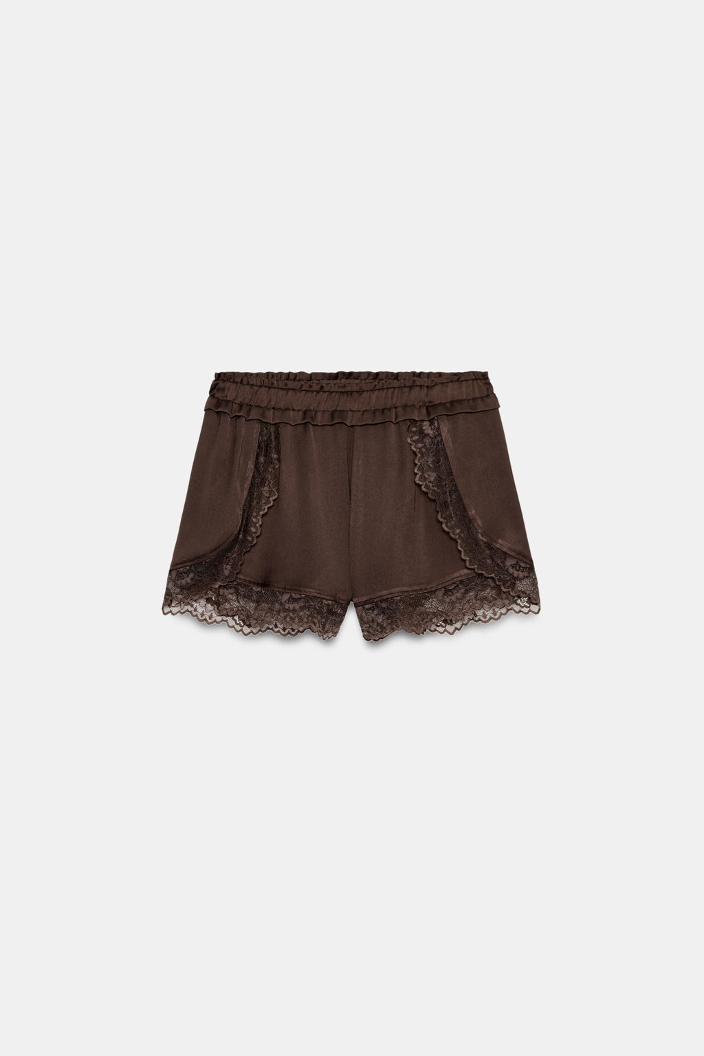 SHORTS COMBINADOS ENCAJE / Marr?n - Zara фото 5