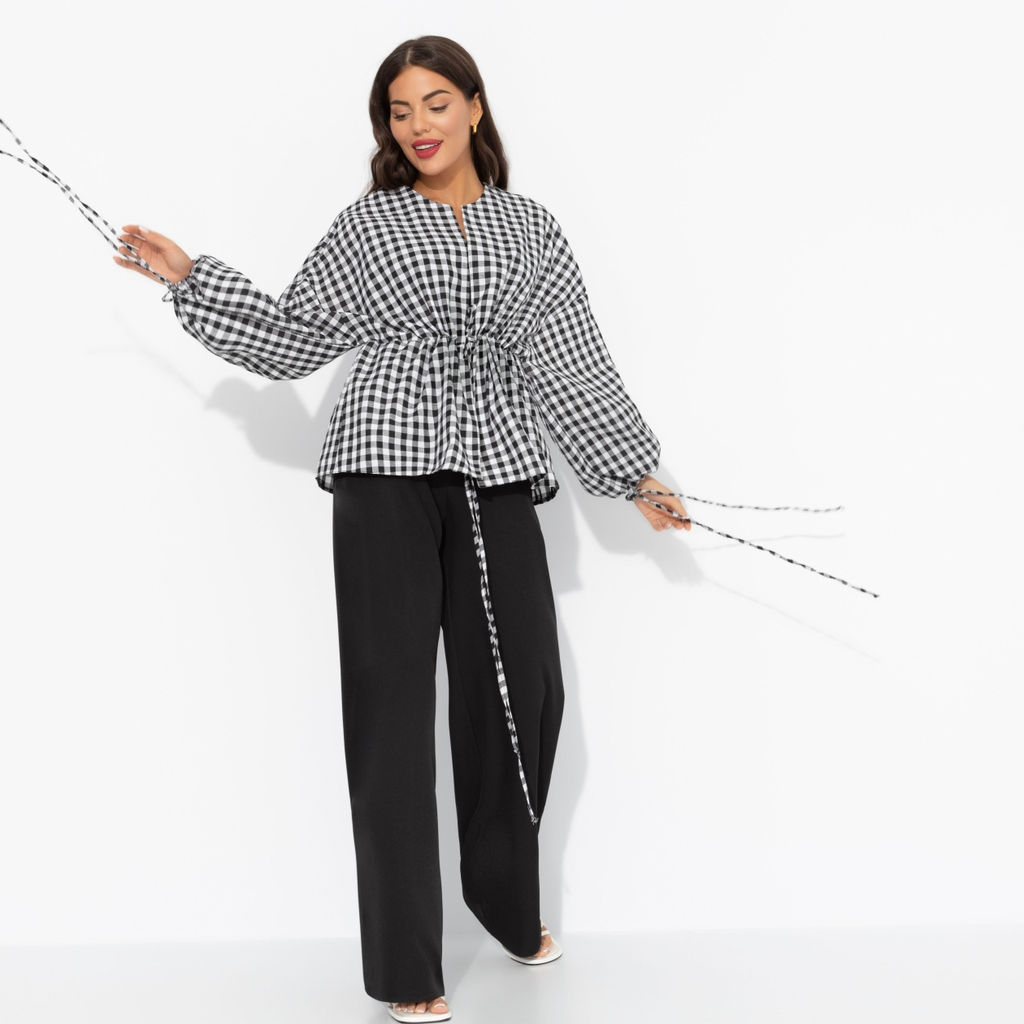 Брючный комплект‑тройка Приручённый шик (3 в 1 черно-белый) - Charutti фото 7