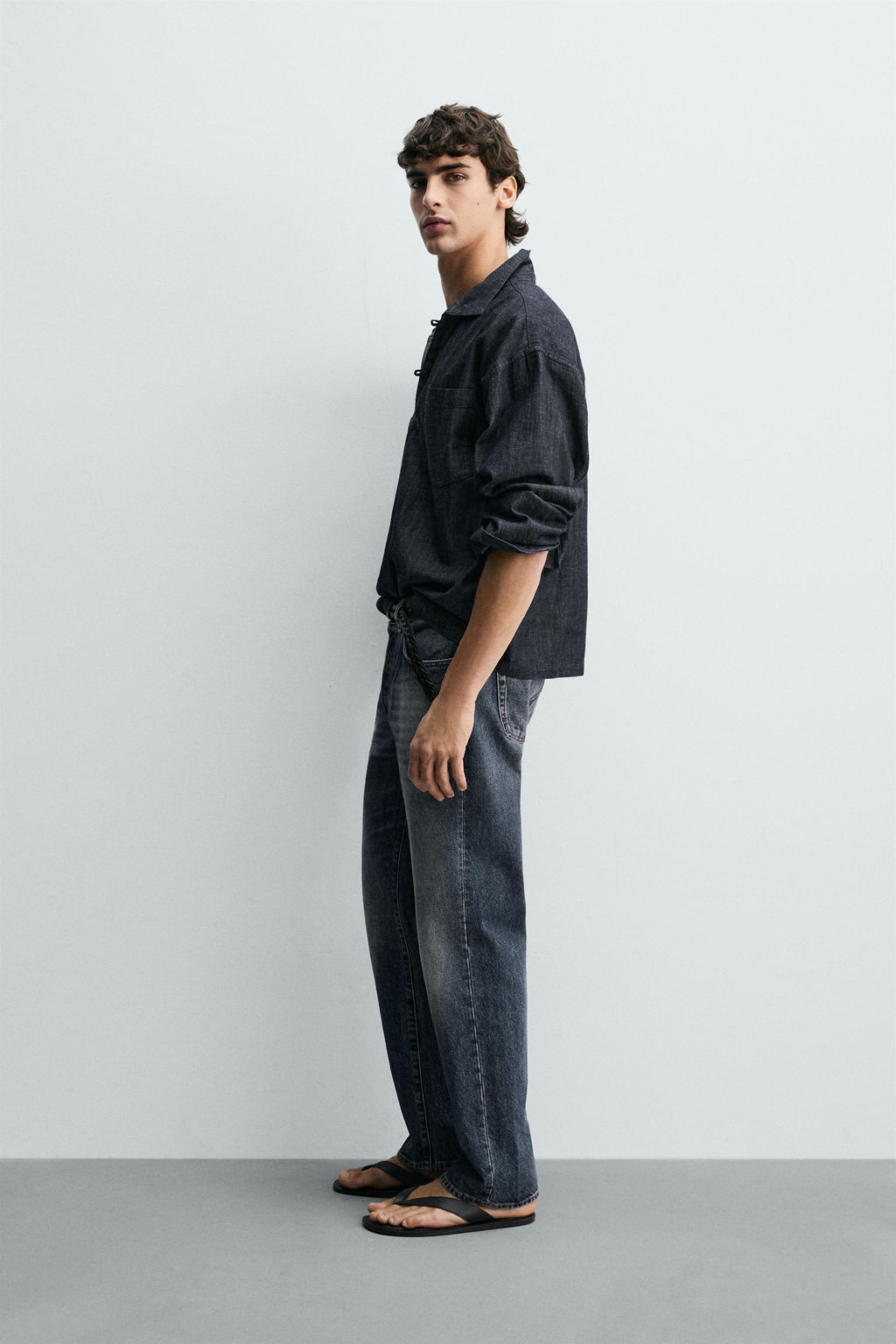 CAMISA POLO RELAXED FIT DENIM / ?ndigo - Zara фото 4