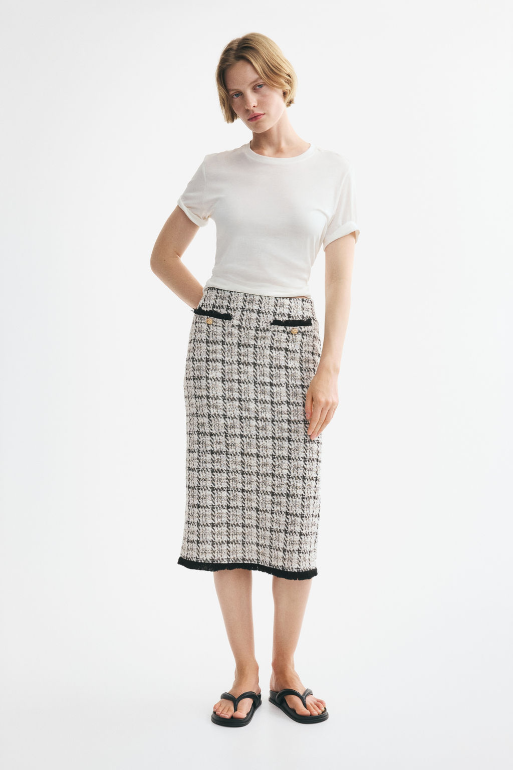 Falda en punto boucl? con flecos - H&m фото 3