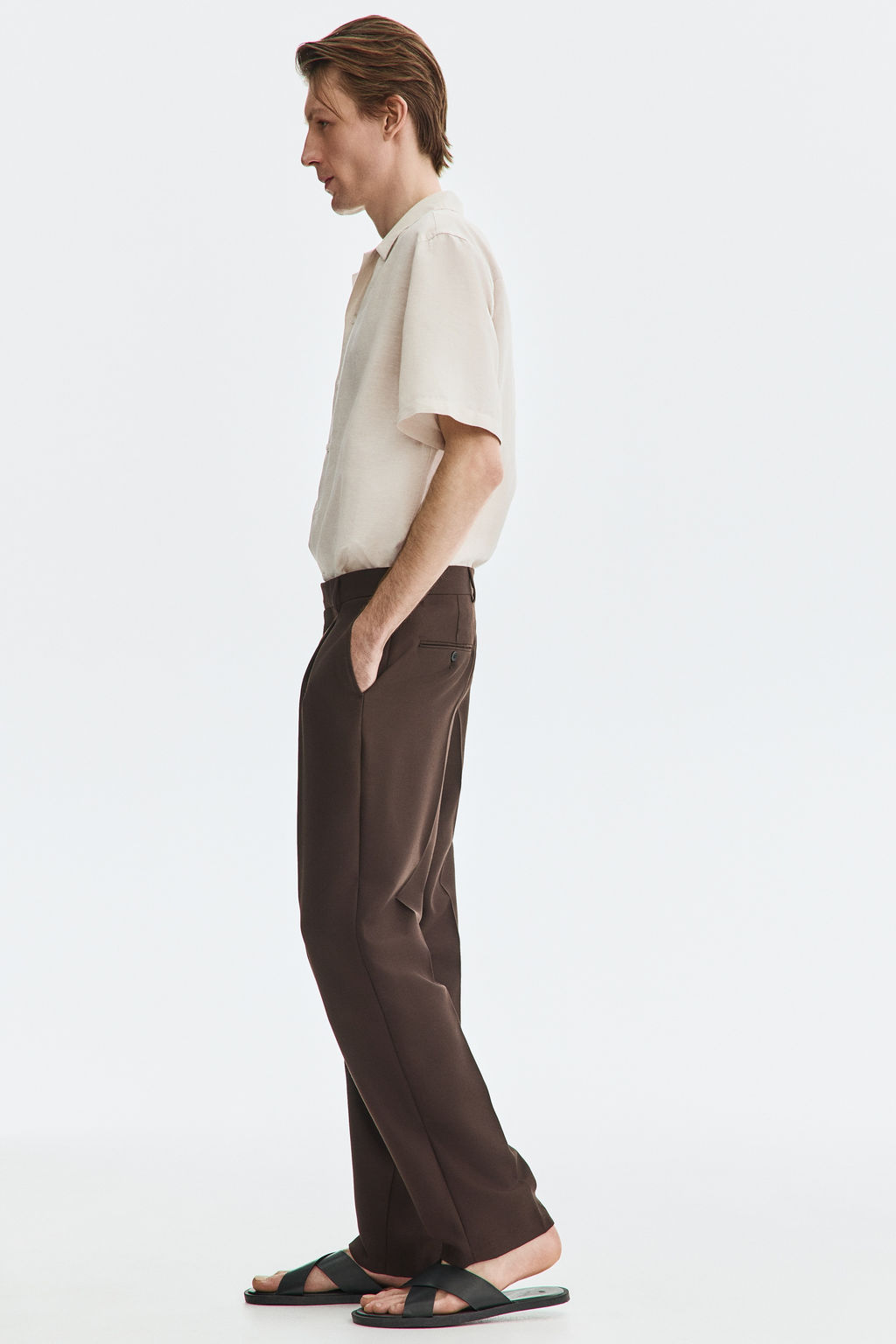 Camisa resort en mezcla de lino Relaxed Fit - H&m фото 12