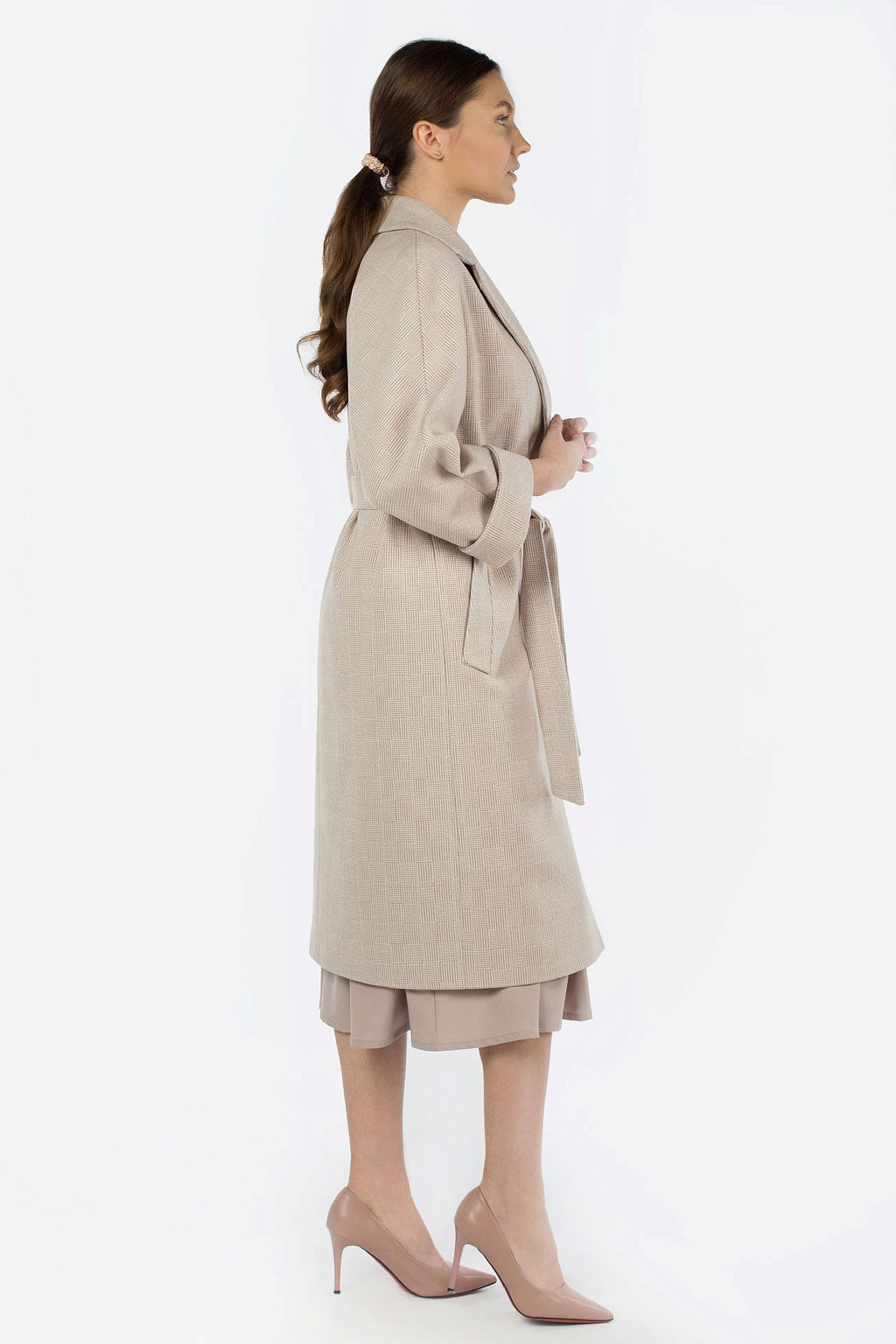 Пальто женское демисезонное Classic Reserve (пояс) - El podio фото 4