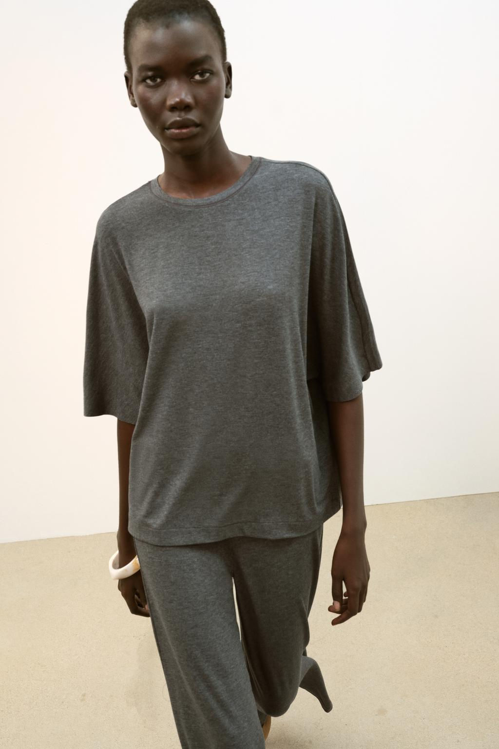 OVERSIZE FLOWING T-SHIRT - Zara фото 17