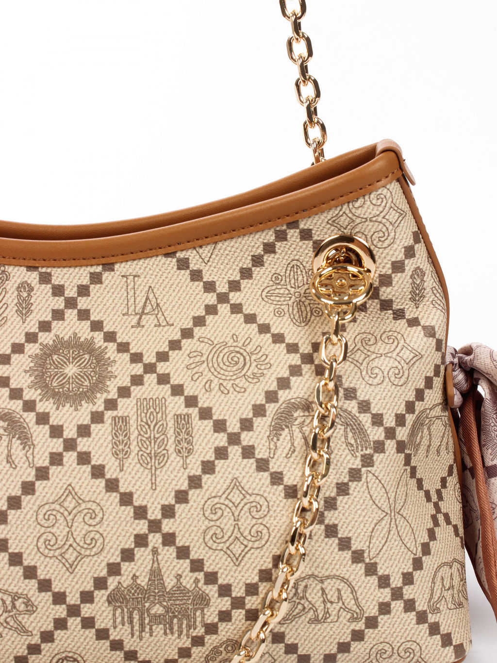 LACCOMA сумка АС837-Россия-бежевый эко кожа