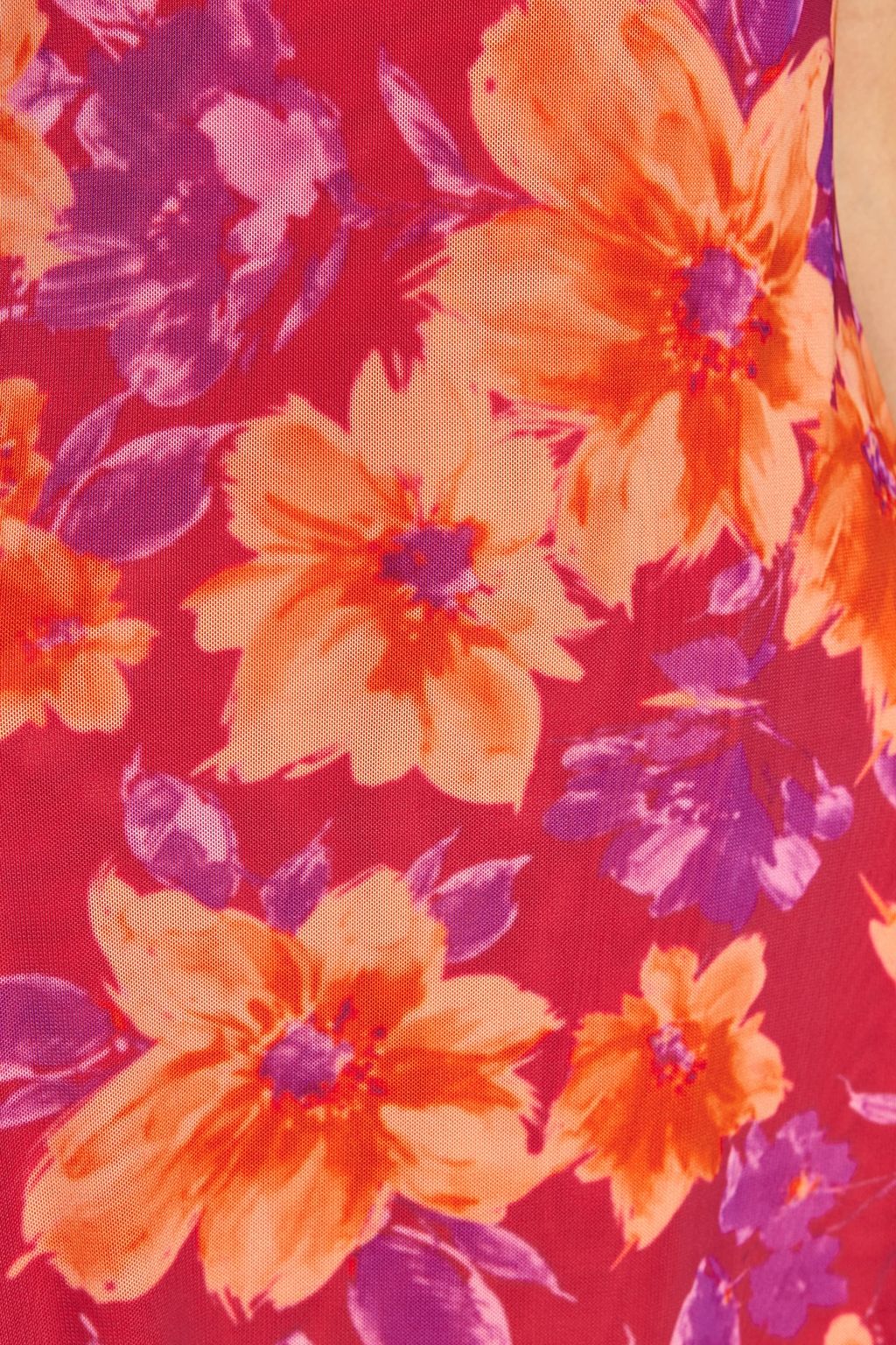 Pembe Cicek Desenli Y?rtmac Detayl? Astarl? Tul Ask?l? Belden Ac?lan Midi Elbise TWOSS23EL01453 - Trendyolmilla фото 5