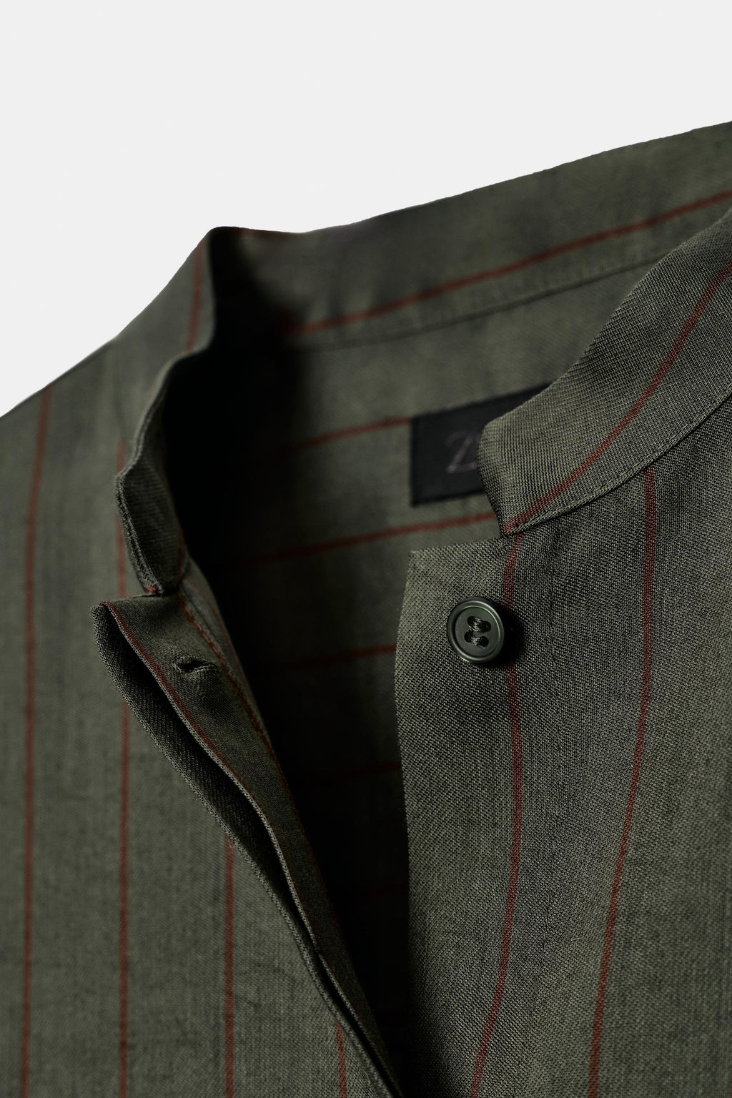STRIPED STAND-UP COLLAR SHIRT ZW COLLECTION