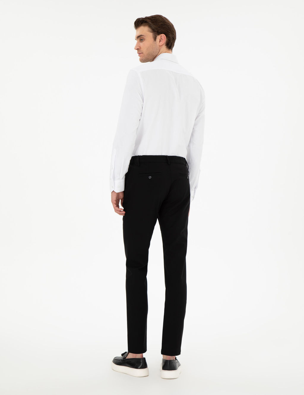 Siyah Slim Fit Esnek Jogger Kanvas Pantolon - Pierre cardin фото 4