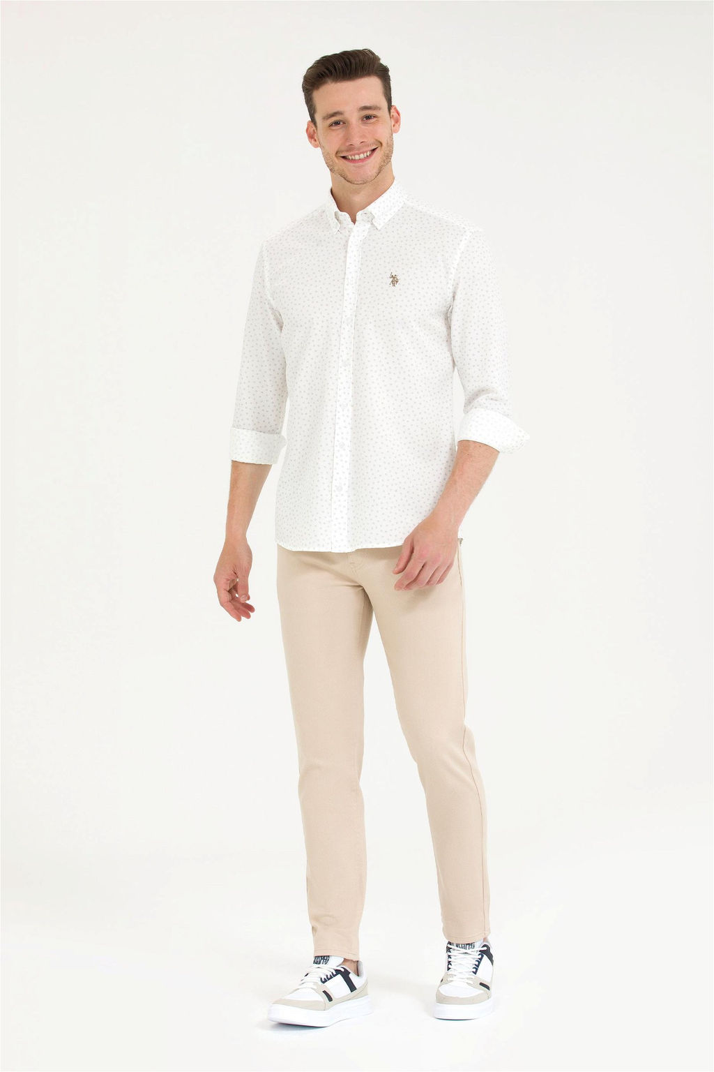 U. S. Polo Assn / Мужские бежевые джинсовые брюки - U.s. polo assn фото 3