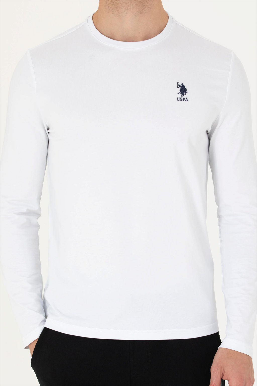 U. S. Polo Assn / Мужской белый базовый свитшот - U.s. polo assn фото 13