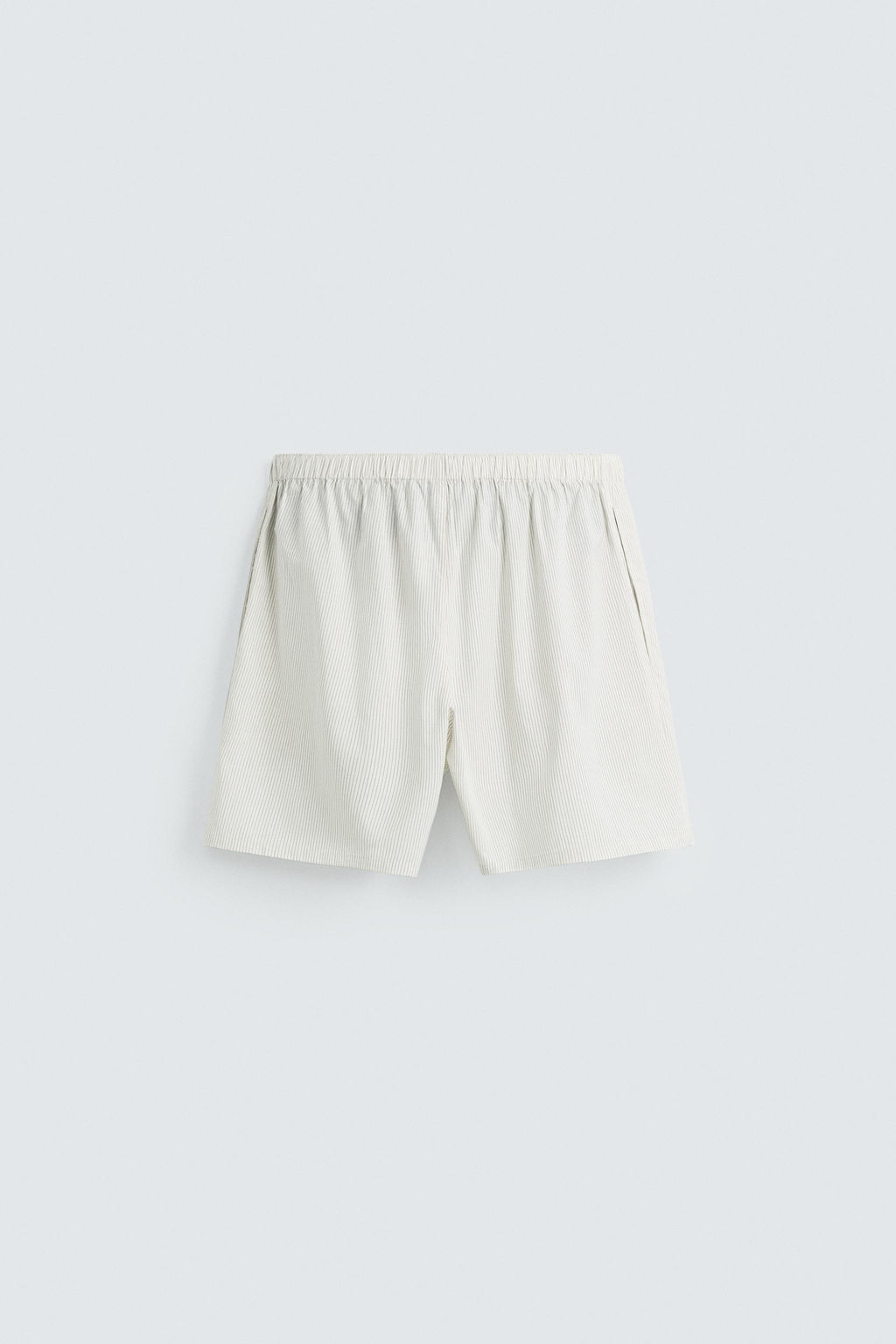 COTTON-HEMP STRIPED BERMUDA SHORTS - Zara фото 25