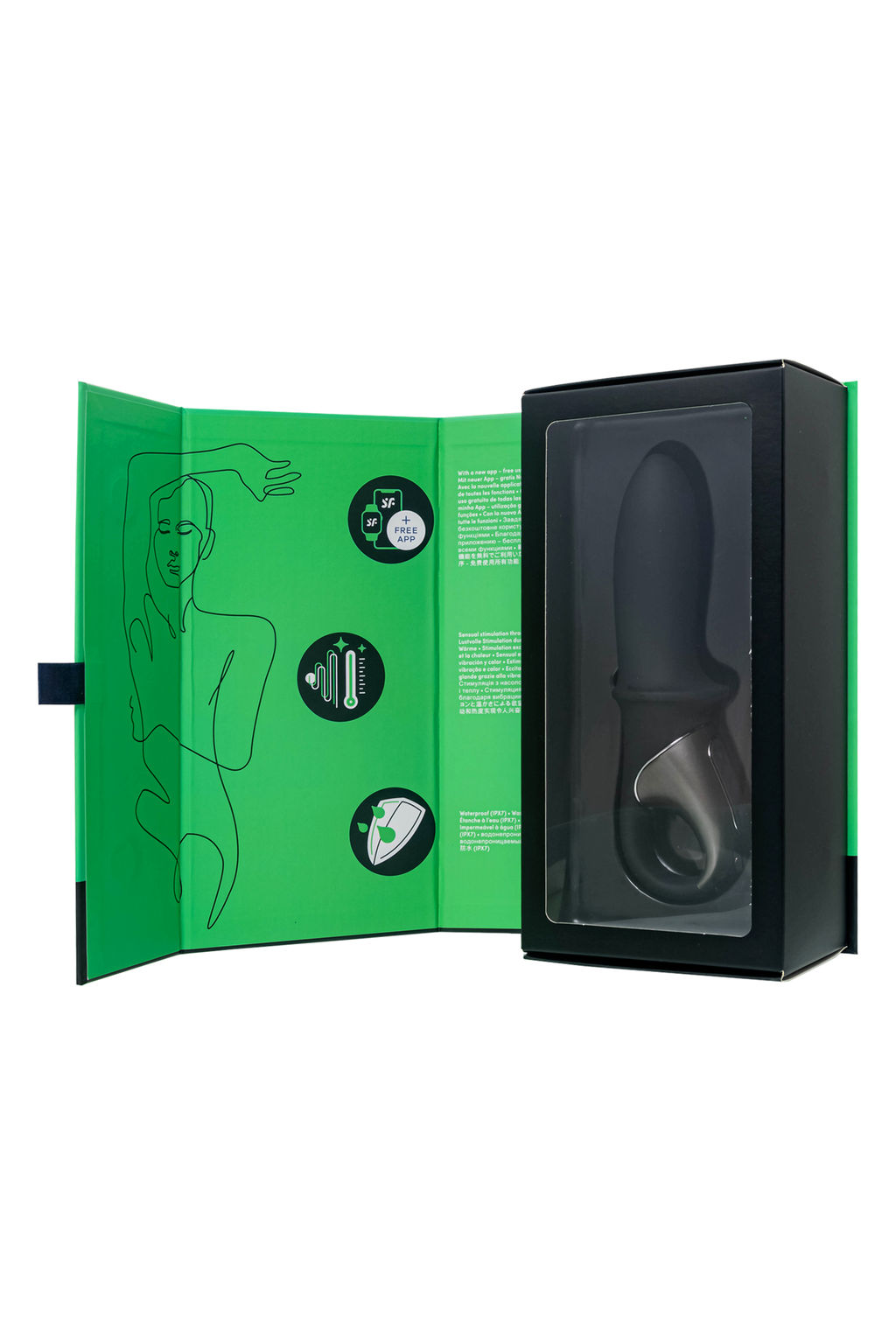 Анальный вибратор Satisfyer Hot Passion Connect App, силикон, черный  фото 10