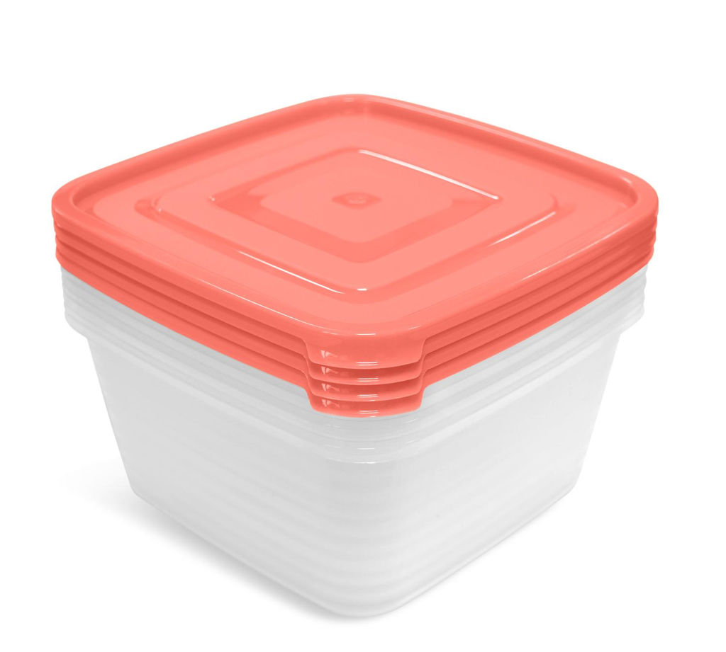 Набор контейнеров для прод."Унико" квадр. 1,4 л 4шт. (СВЧ) арт.С218