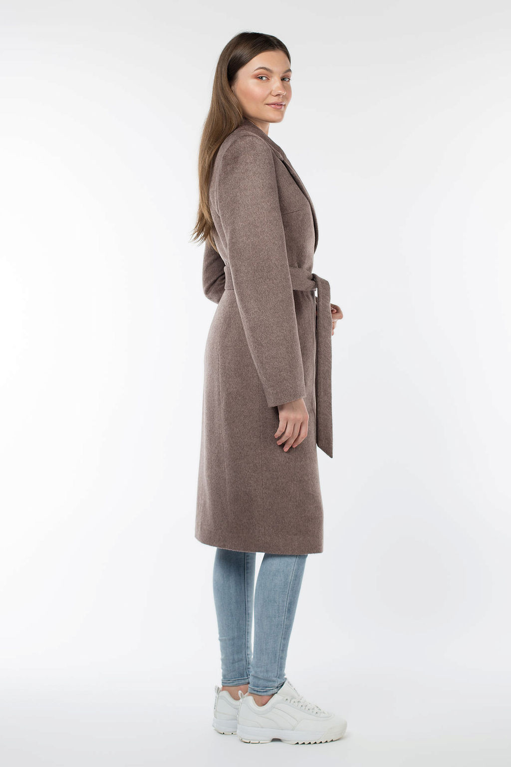 Пальто женское демисезонное (пояс) - El podio фото 4