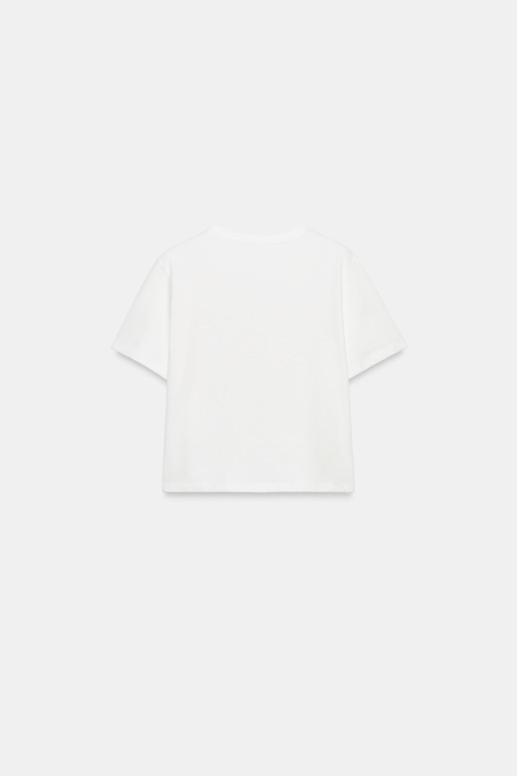 CAMISETA FLOR RELIEVE / Blanco - Zara фото 7