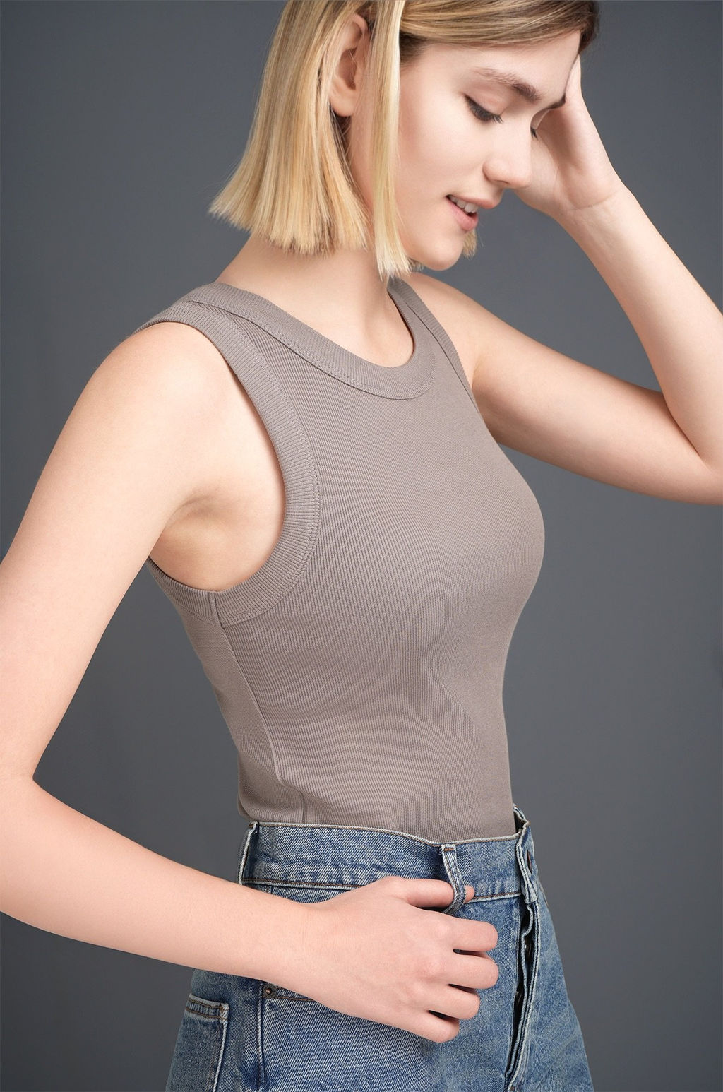 Женская майка-топ в рубчик Happyfox  фото 13