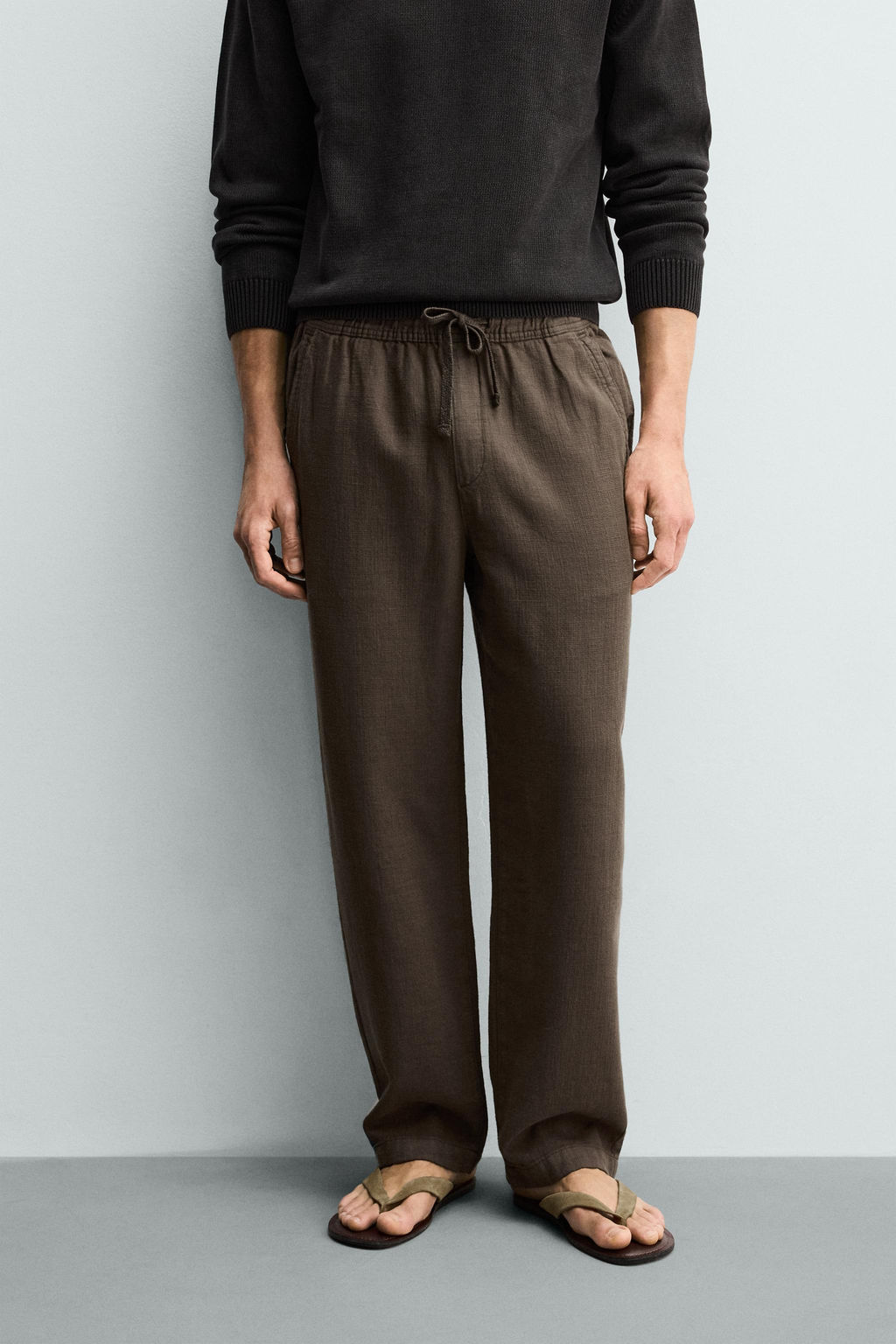 PANTAL?N RELAXED FIT ESTRUCTURA / Marr?n - Zara фото 11
