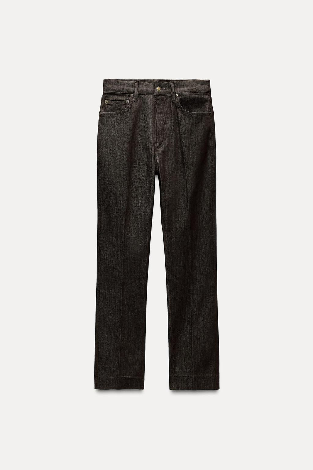 ZW COLLECTION HIGH-WAIST BOOTCUT CROPPED JEANS - Zara фото 5