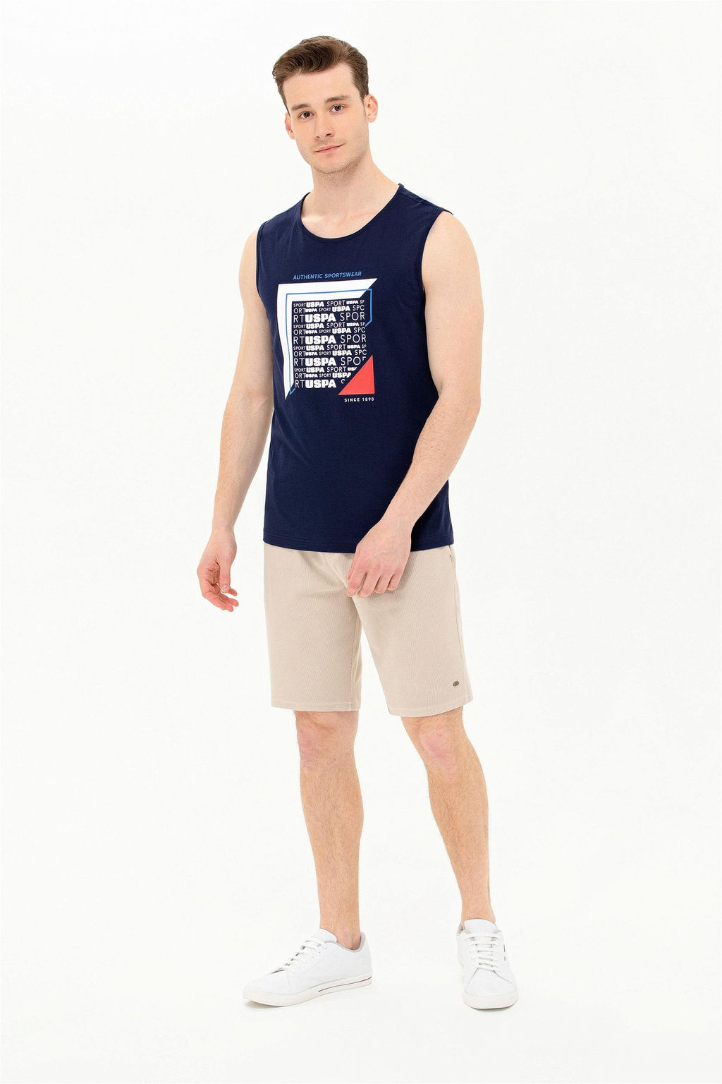 Мужская темно-синяя футболка с круглым вырезом - U.s. polo assn фото 12