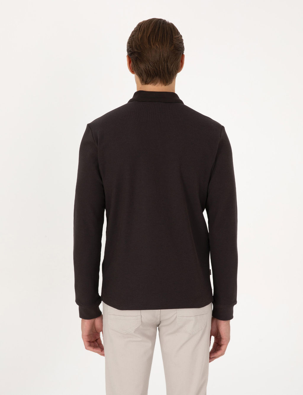 Koyu Kahverengi Slim Fit Sweatshirt - Pierre cardin фото 5