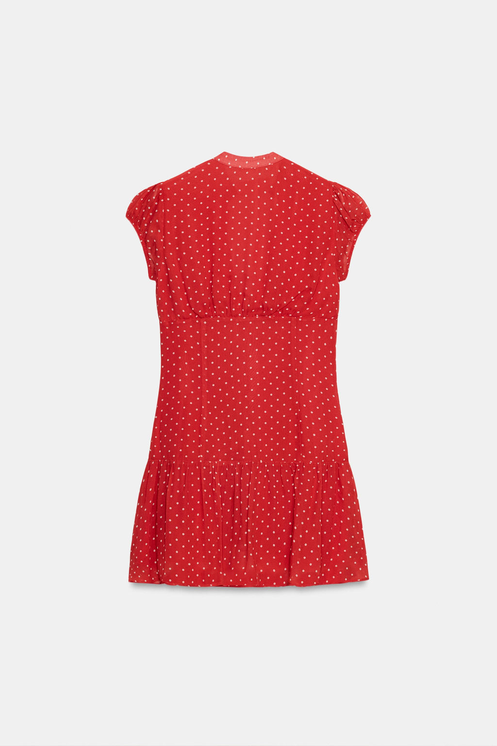 VESTIDO CORTO LUNARES / Rojo / Blanco - Zara фото 6