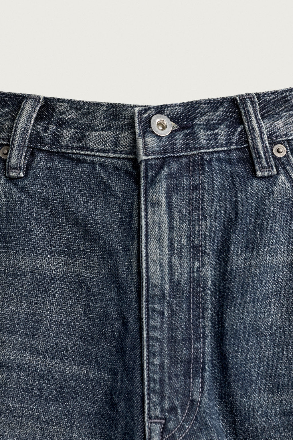 BERMUDA DENIM BAGGY FIT COMBINADO CUERO / Azul - Zara фото 9
