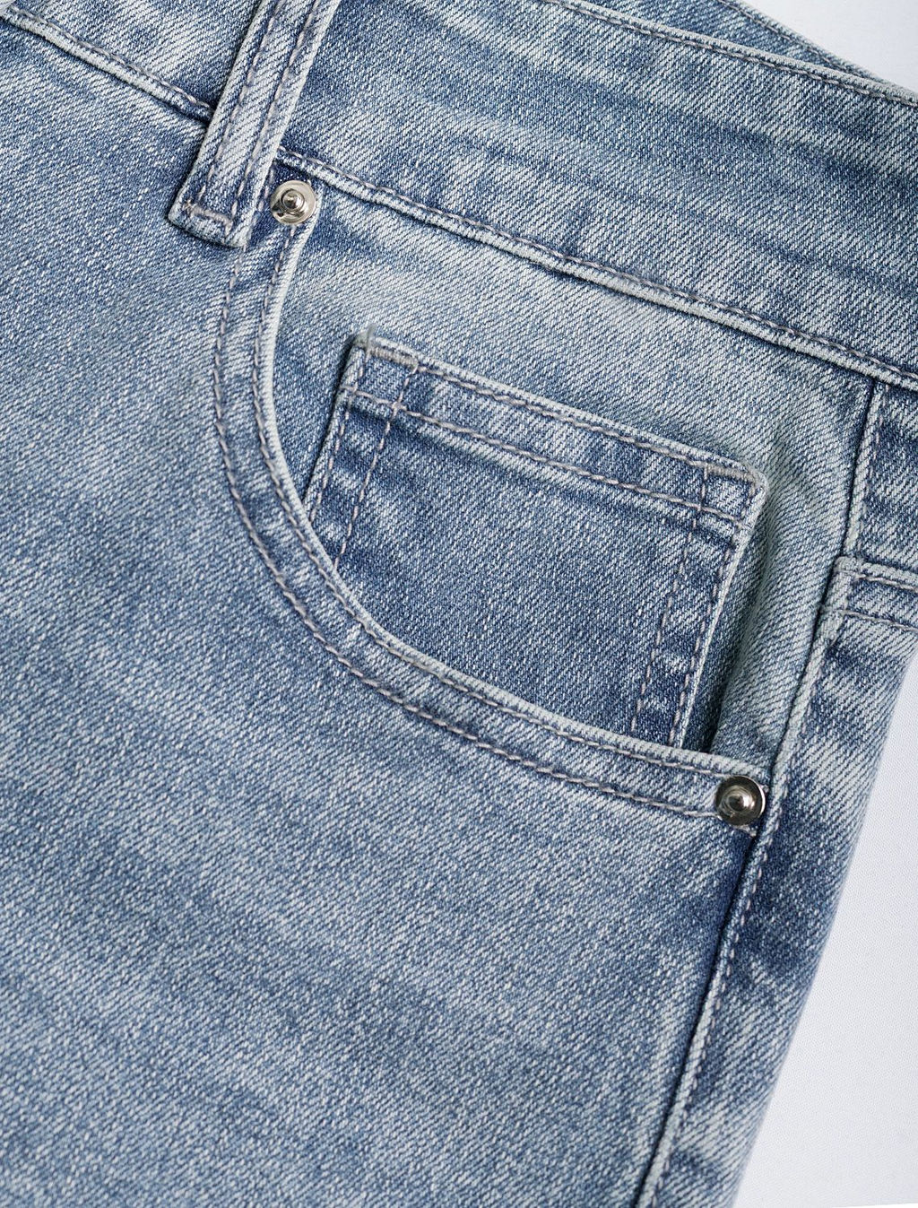 Джинсы клеш от колена из эластичного денима - Vilatte фото 6