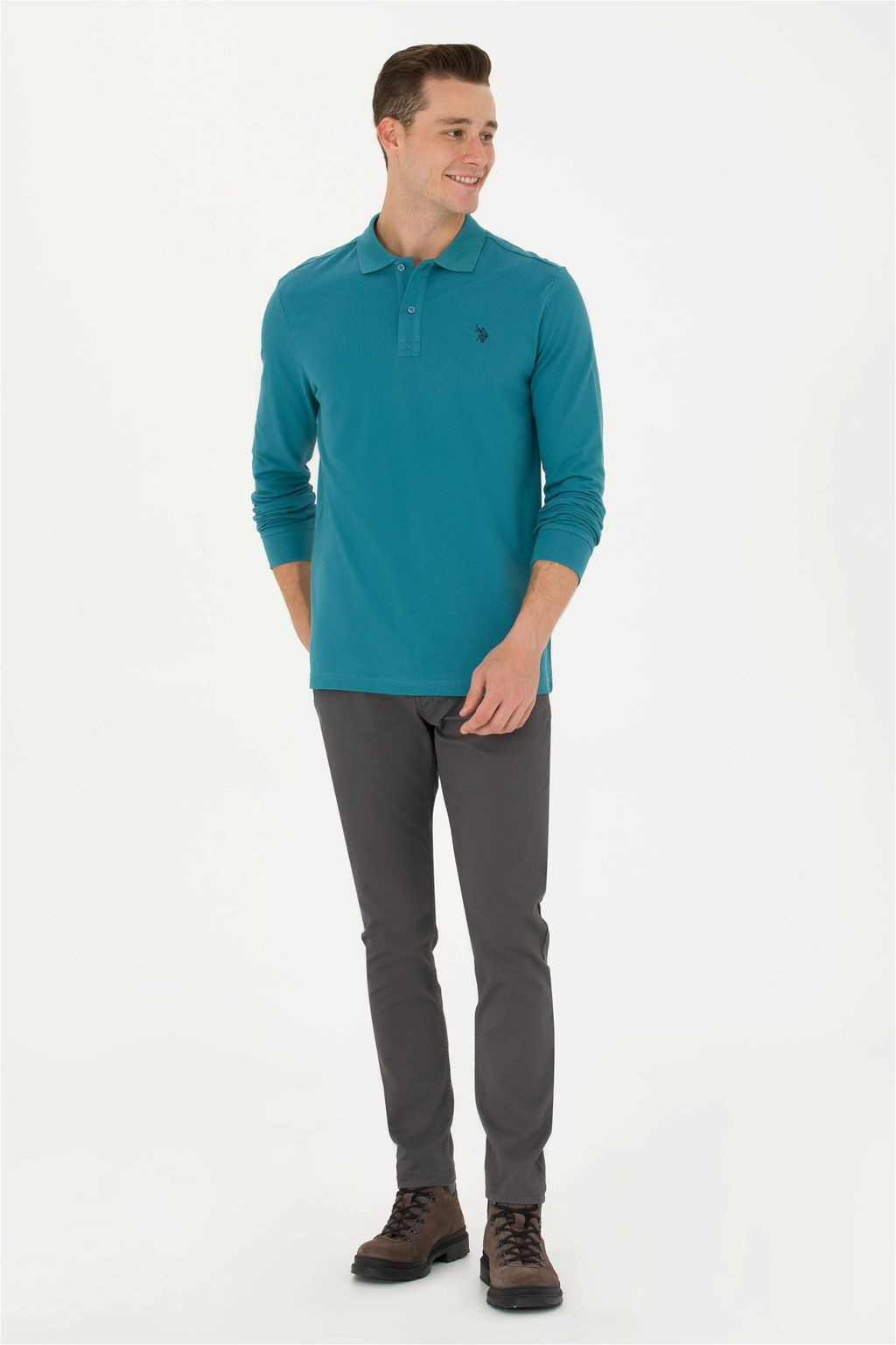 U. S. Polo Assn Мужские брюки из плотной ткани антрацитового цвета - U.s. polo assn фото 8