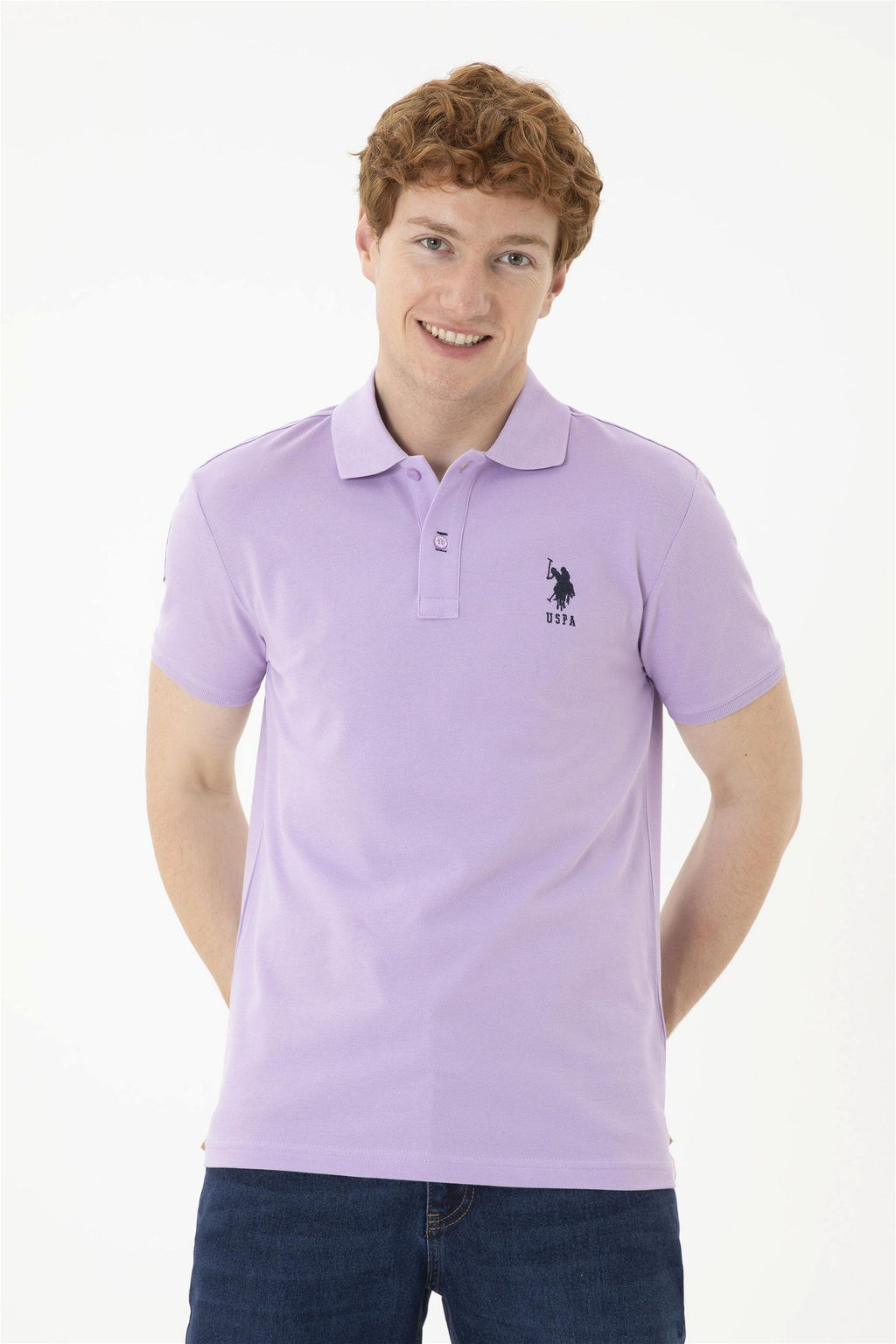 Мужская сиреневая базовая футболка - U.s. polo assn фото 3