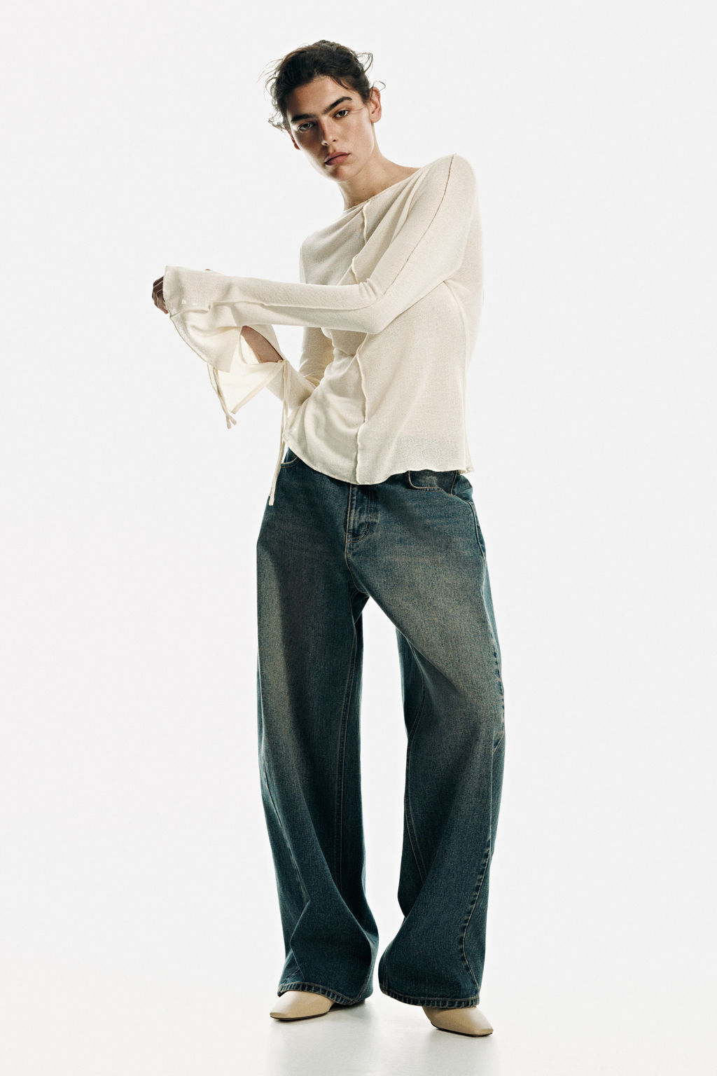 Top de punto con escote barco - H&m фото 4