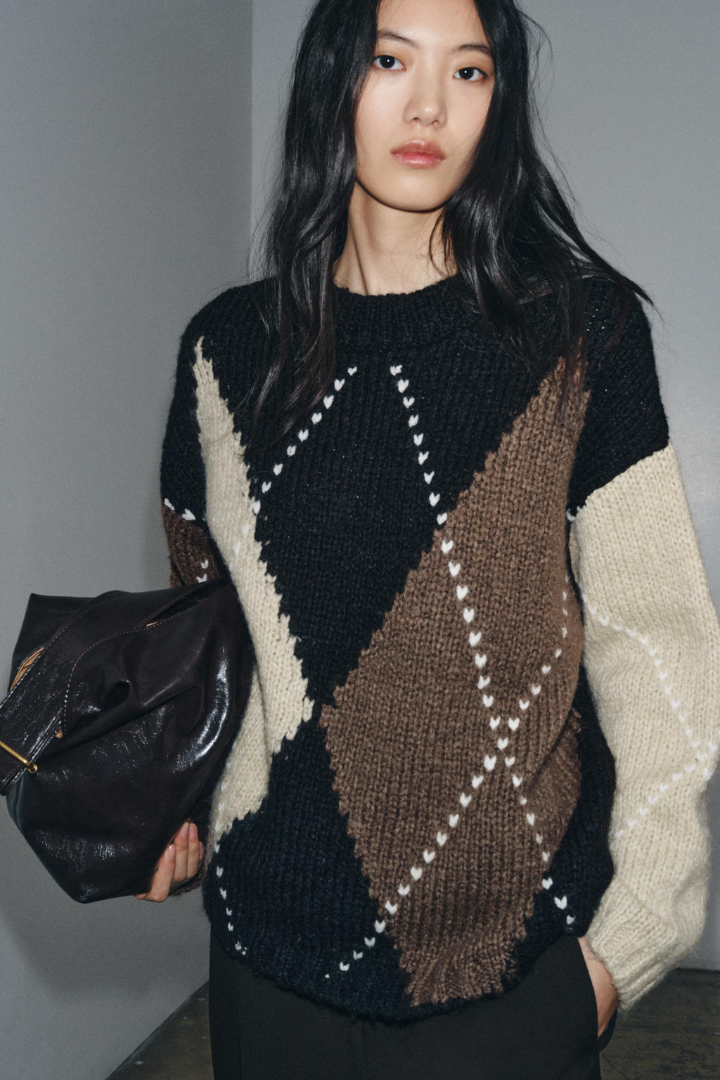 DIAMOND KNIT SWEATER - Zara фото 2