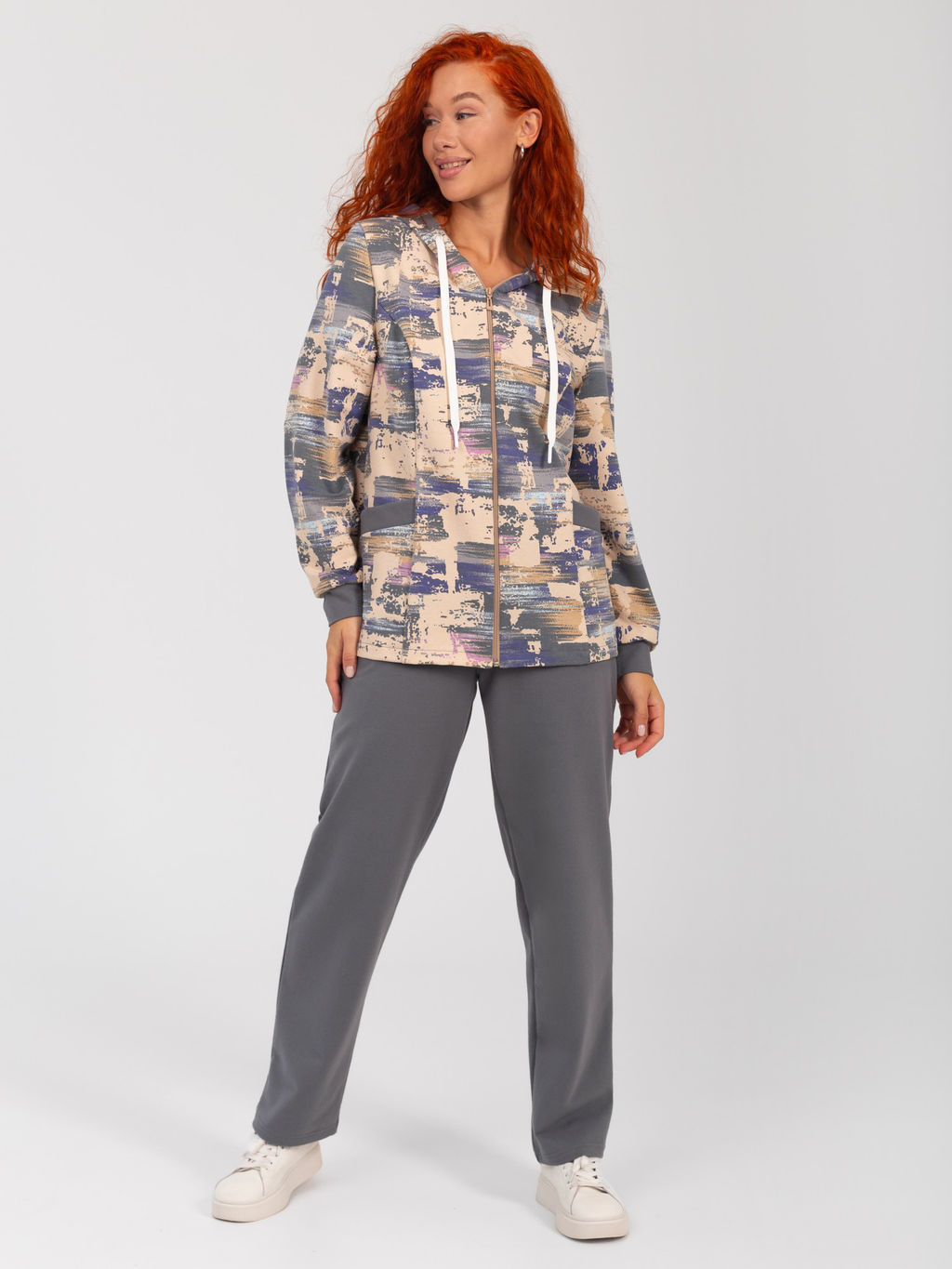 Костюм женский футер с лайкрой ДОРИС СЕРЫЙ - Domtrik Домашний трикотаж фото 5