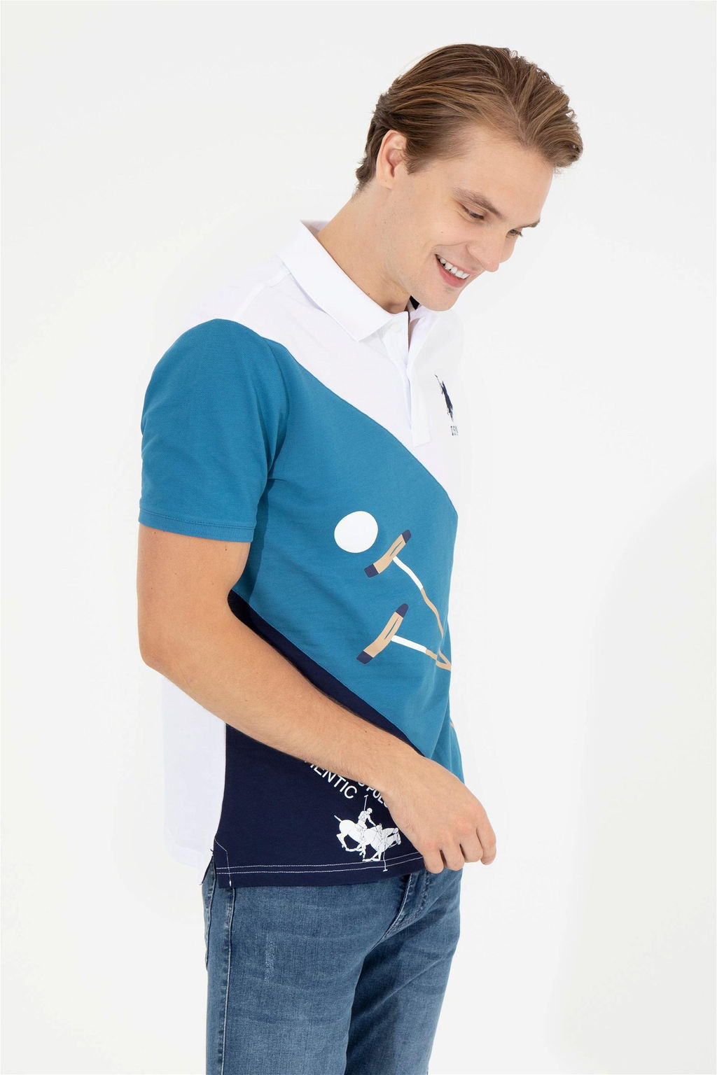 U. S. Polo Assn Мужская футболка-поло Petrol - U.s. polo assn фото 10