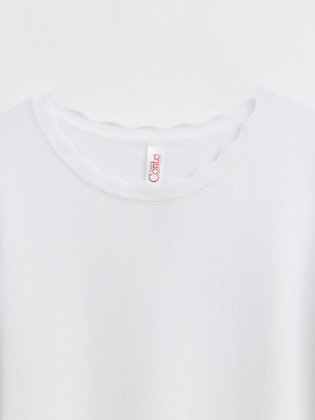 CONTE Джемпер с воланами из пряжи с вискозой LDK 104 optical white