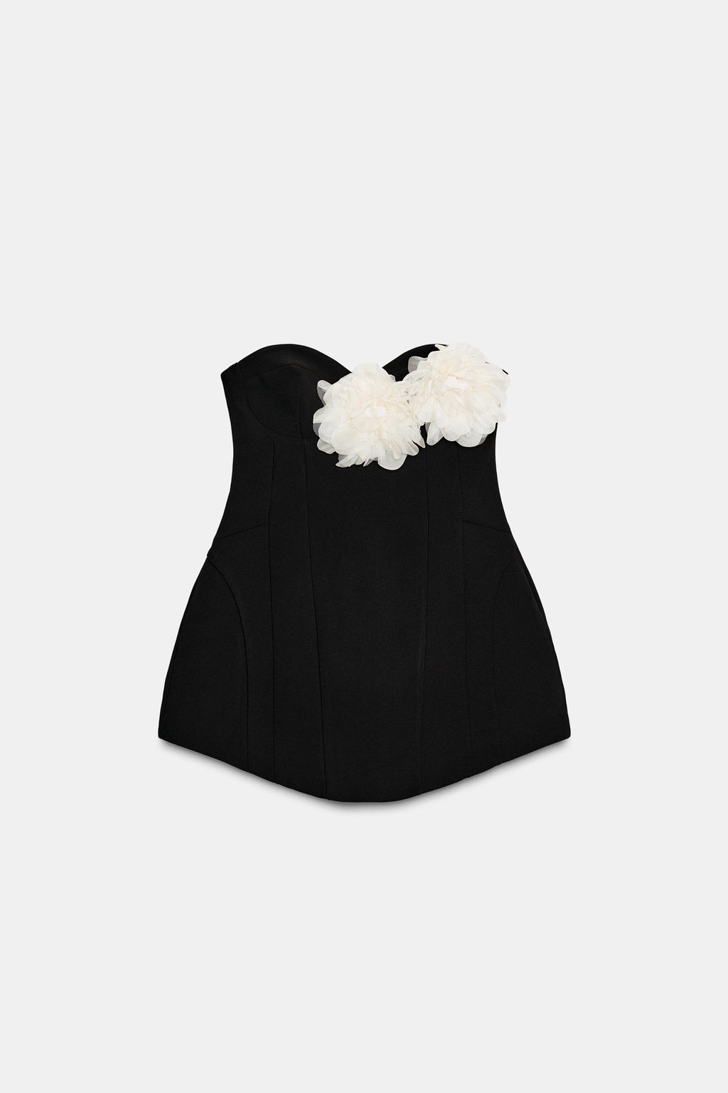 CONTRAST FLORAL BANDEAU DRESS - Zara фото 6