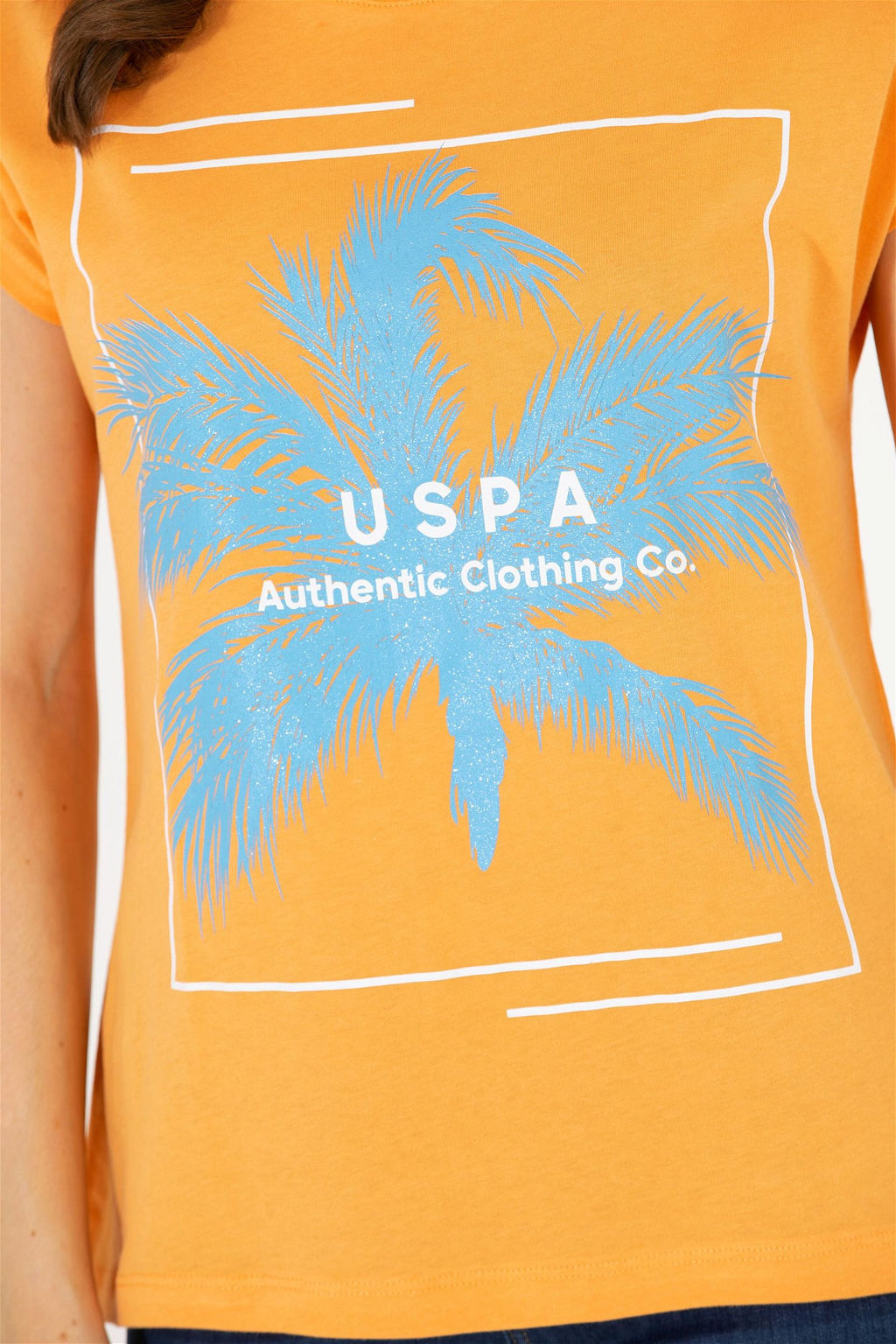 Женская оранжевая футболка - U.s. polo assn фото 14